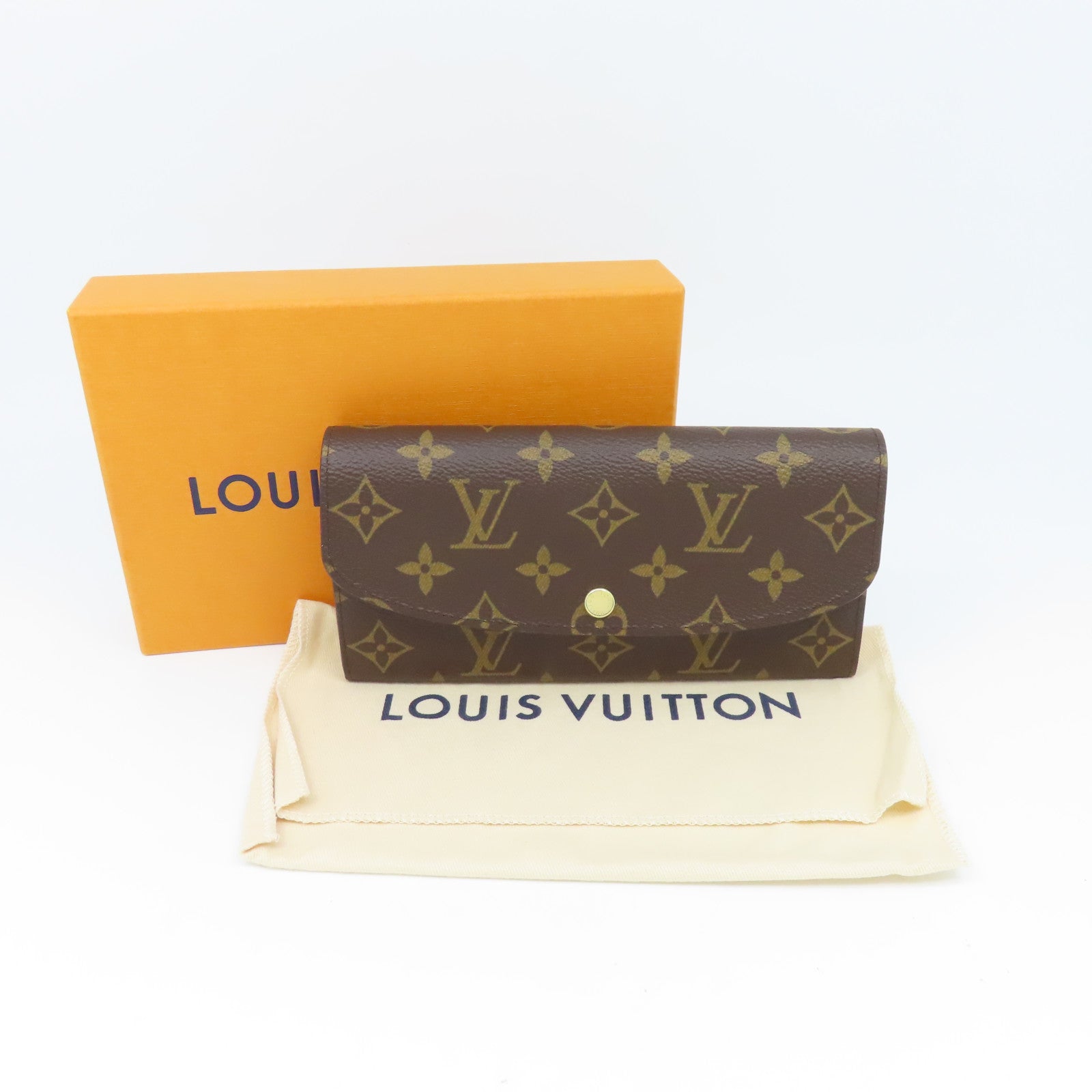 LOUIS VUITTON Monogram Wallet金扣长钱包啡色