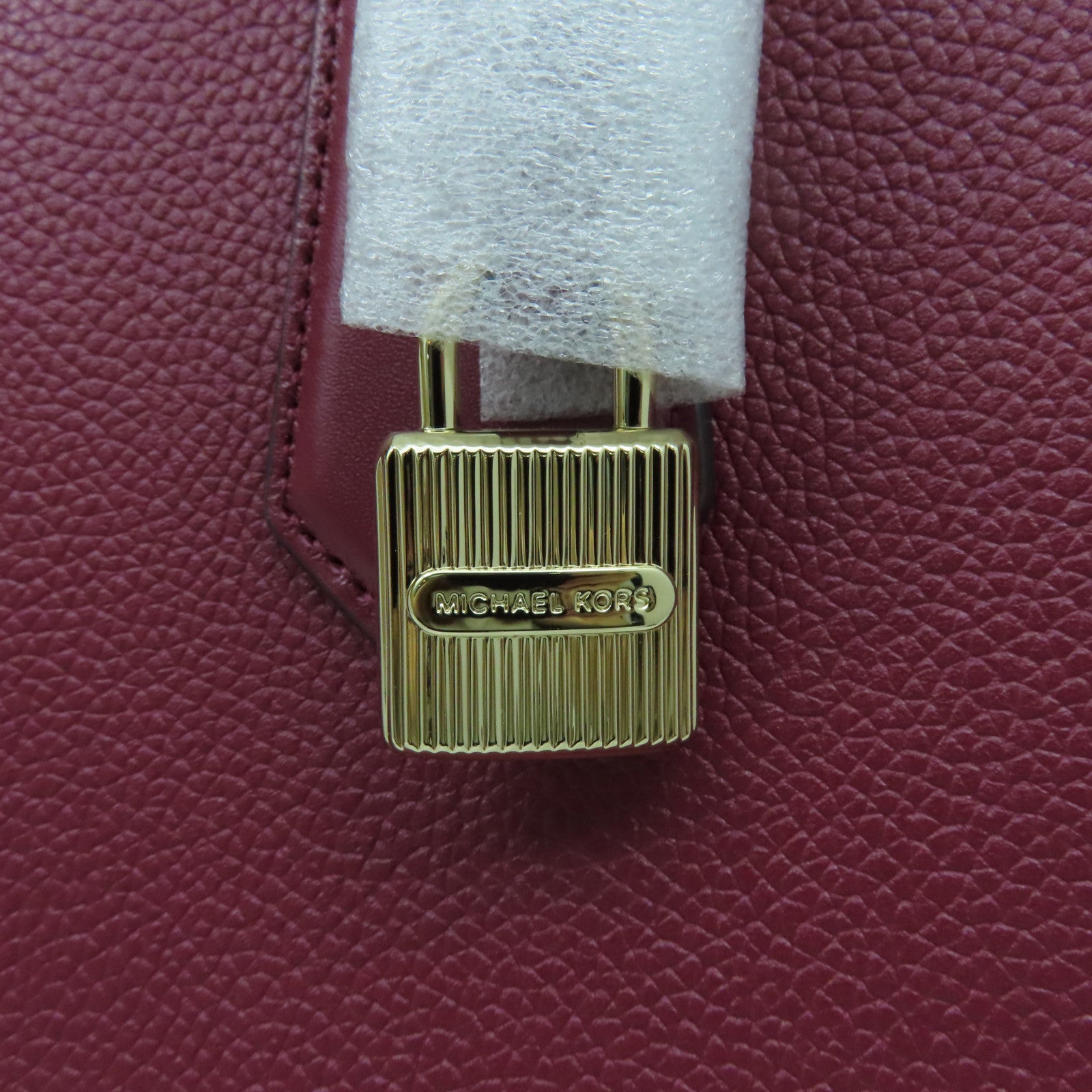 Michael Kors 牛皮皮革2 Way Shoulder金扣手挽肩背兩用袋紅色