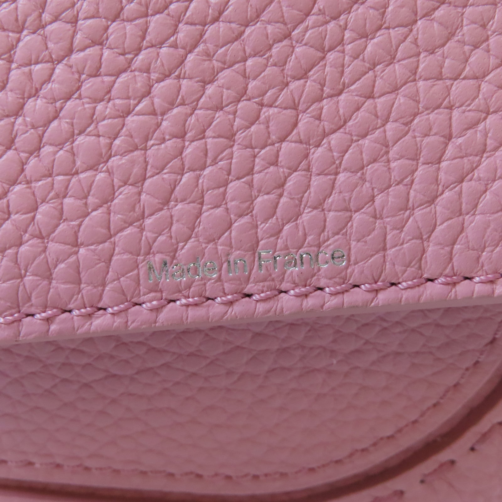 Delvaux Taurillon皮革Pin Mini Bucket銀扣手挽袋粉紅色/綠色