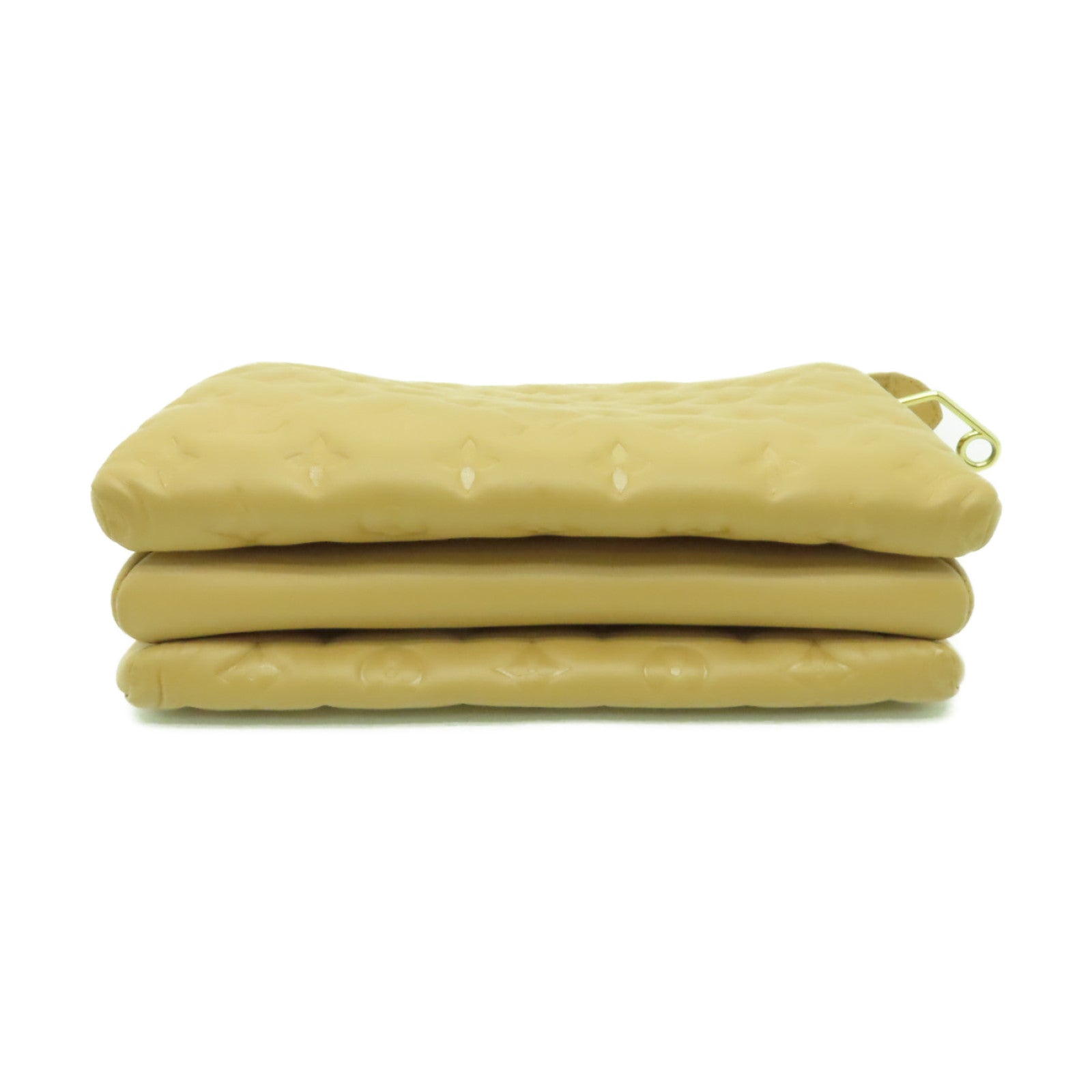 LOUIS VUITTON 羊皮皮革Coussin PM金扣肩背袋棕色