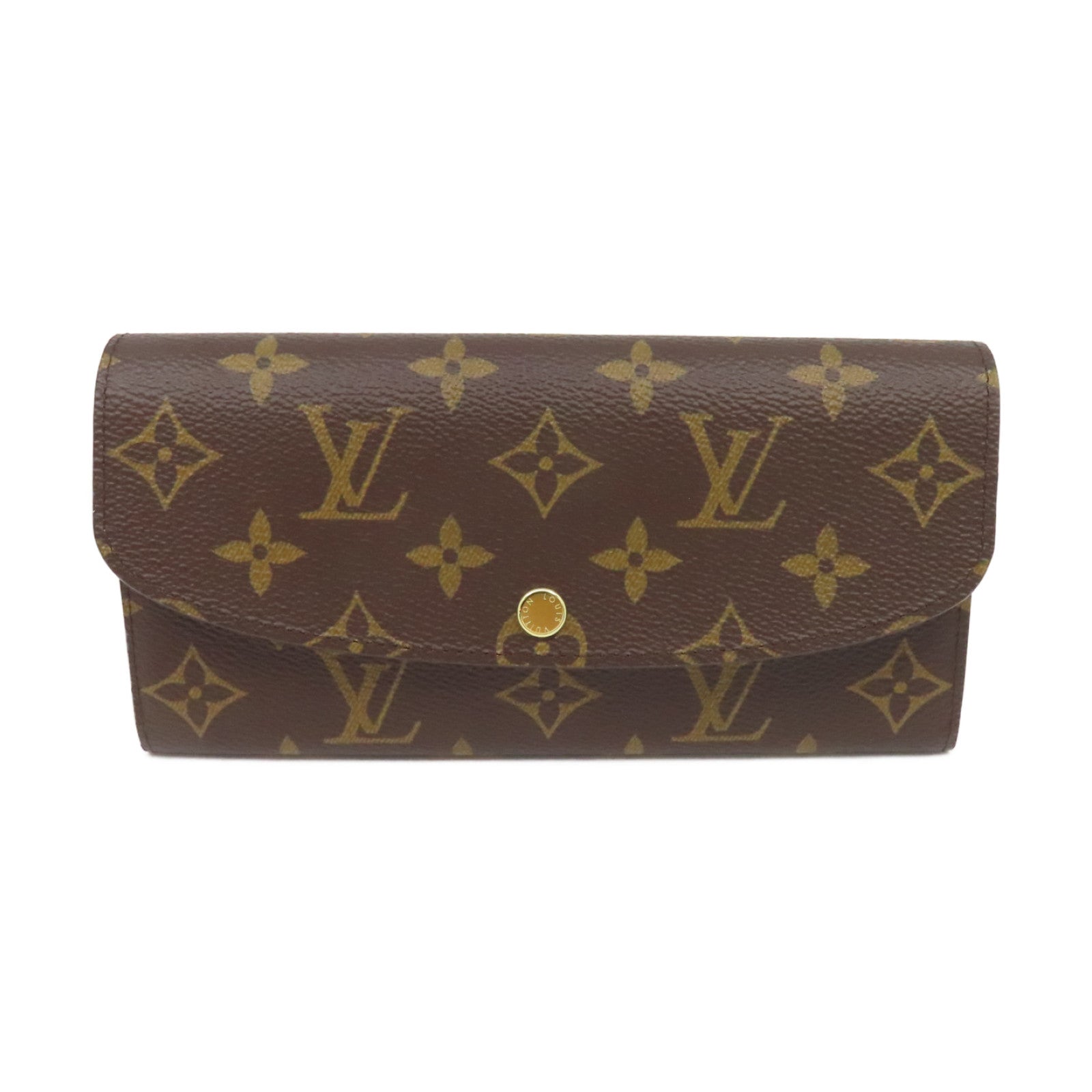 LOUIS VUITTON Monogram Wallet金扣长钱包啡色