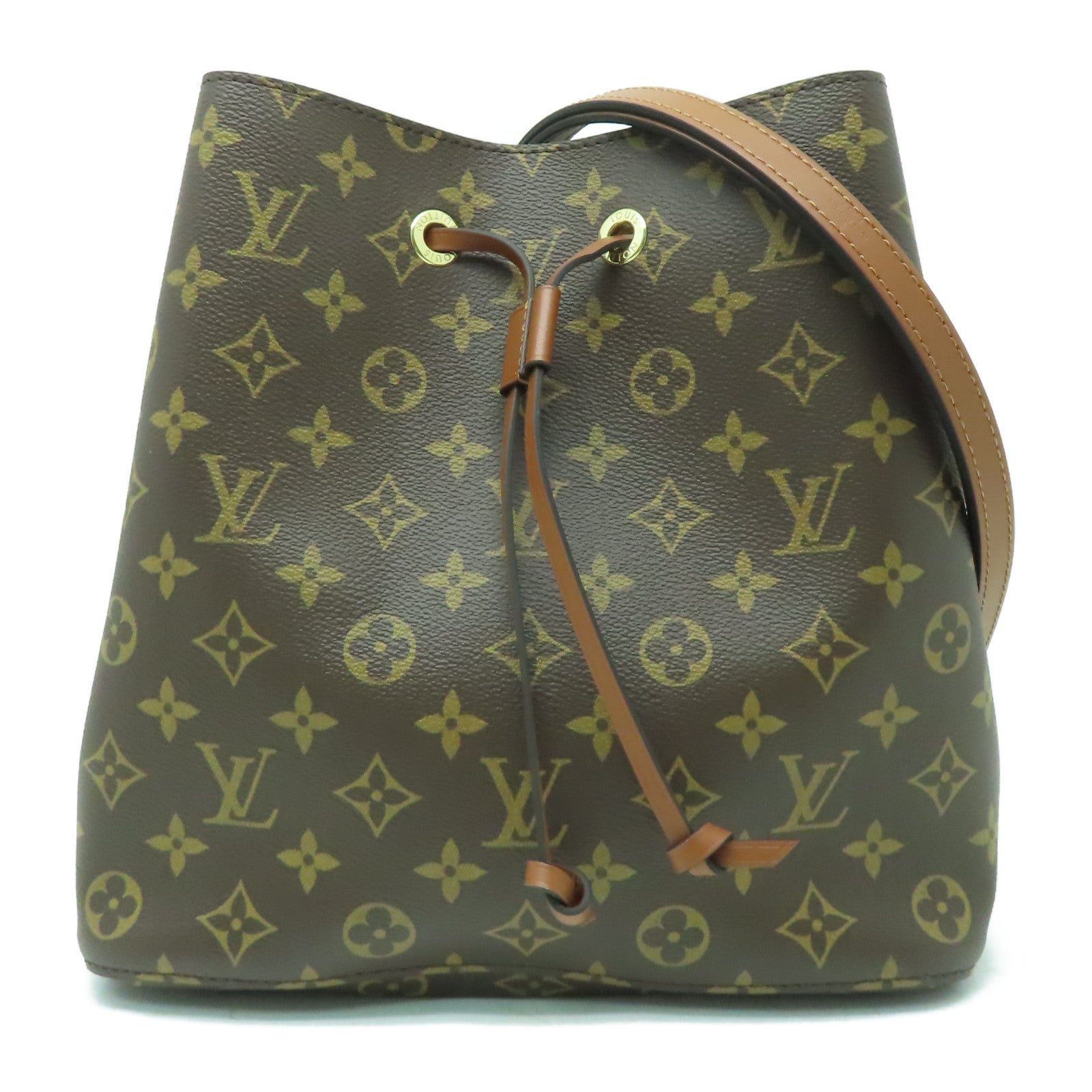 LOUIS VUITTON Monogram NeoNoe MM金扣肩背袋啡色