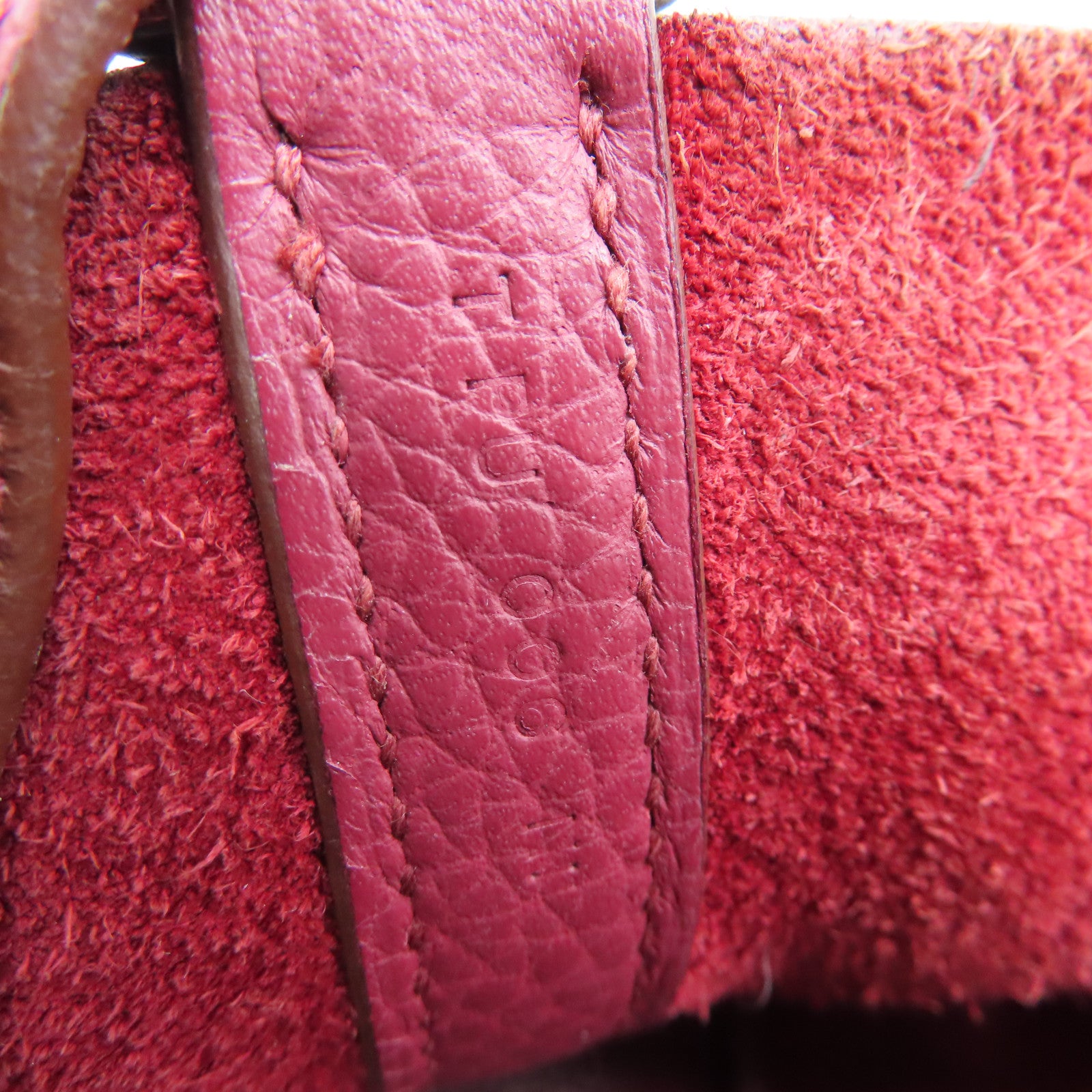 HERMES Clemence皮革Picotin MM银扣手挽袋Ruby/红色