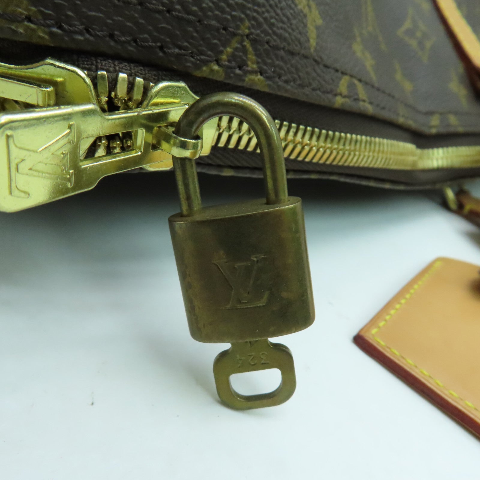 LOUIS VUITTON Monogram Keepall 55手挽袋/旅行袋金扣啡色