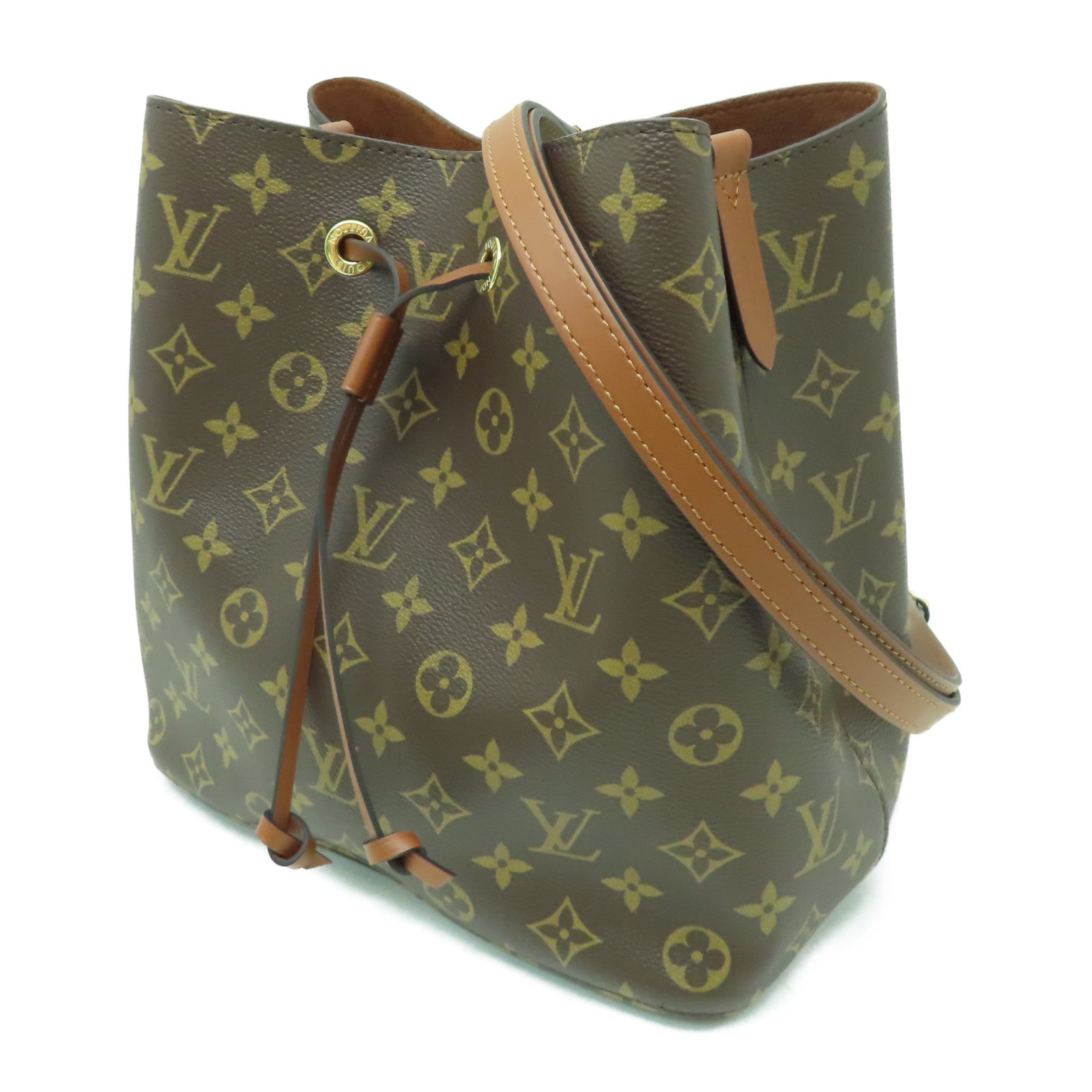 LOUIS VUITTON Monogram NeoNoe MM金扣肩背袋啡色