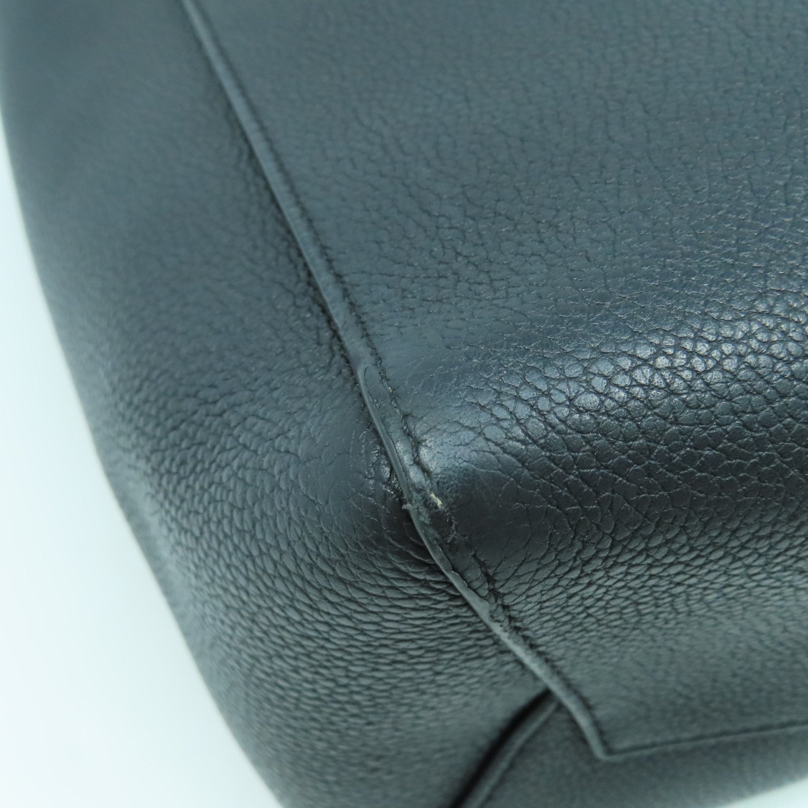 CELINE 牛皮皮革Small Sangle Bucket金扣肩背袋黑色