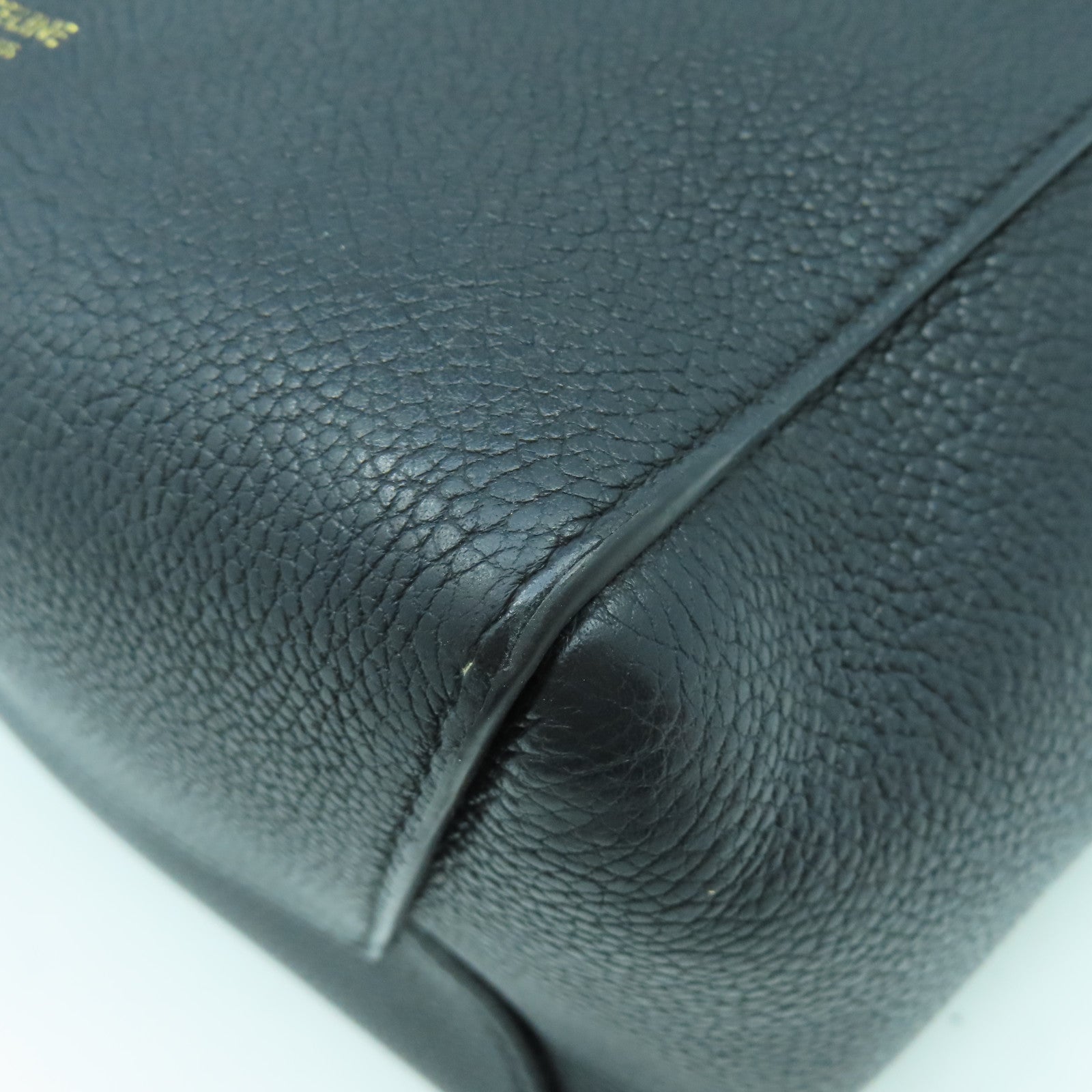 CELINE 牛皮皮革Small Sangle Bucket金扣肩背袋黑色