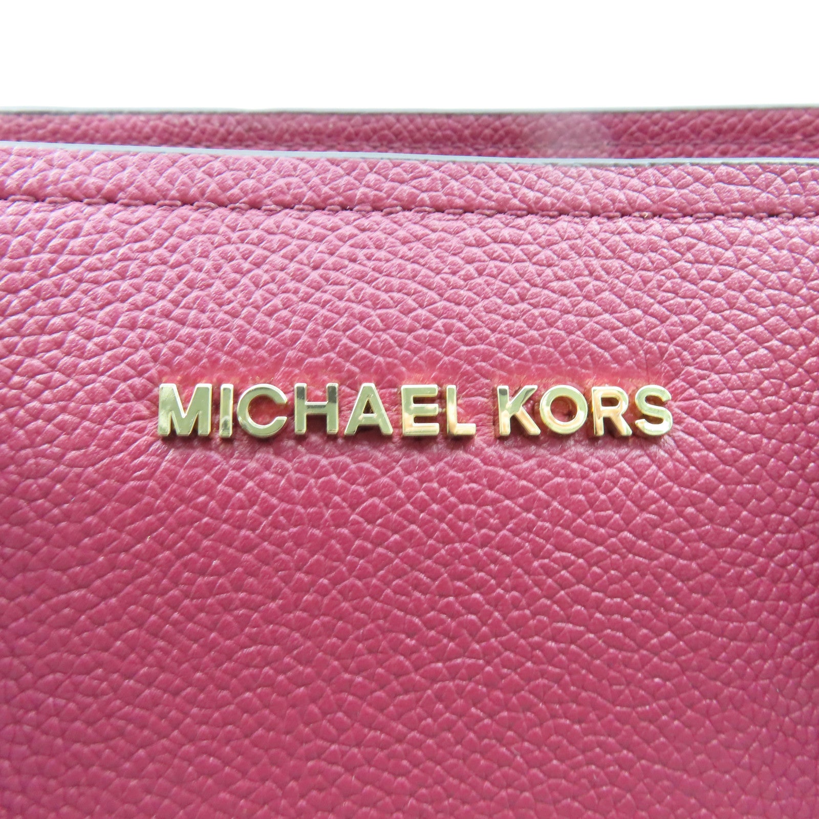 Michael Kors 牛皮皮革2 Way Shoulder金扣手挽肩背兩用袋紅色