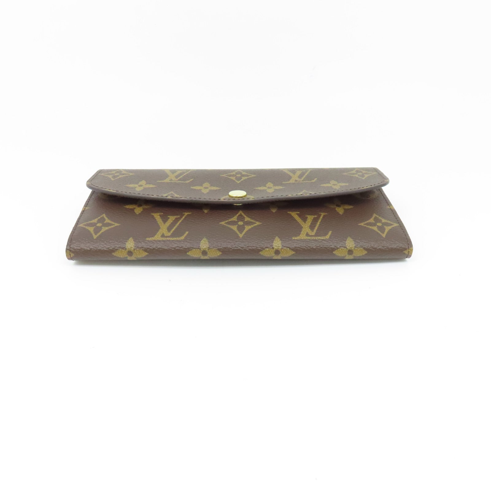 LOUIS VUITTON Monogram Wallet金扣长钱包啡色