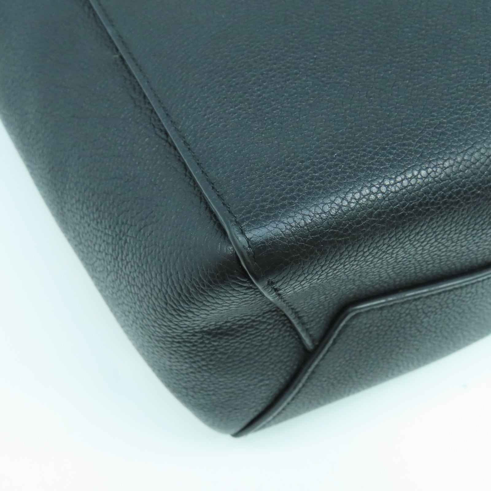 CELINE 牛皮皮革Small Sangle Bucket金扣肩背袋黑色