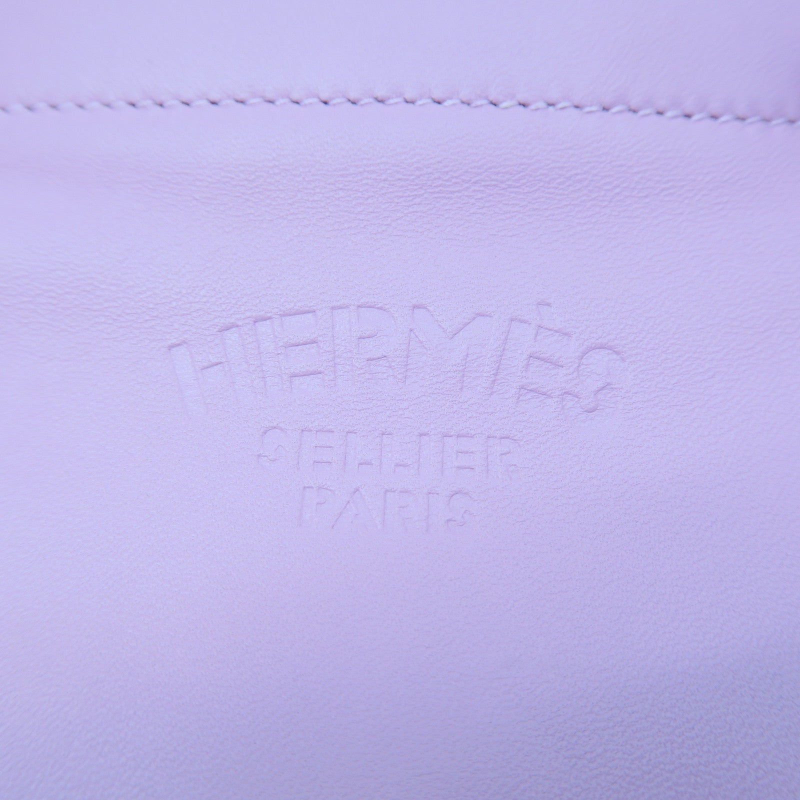 HERMES Swift皮革Aline銀扣肩背袋錦葵紫