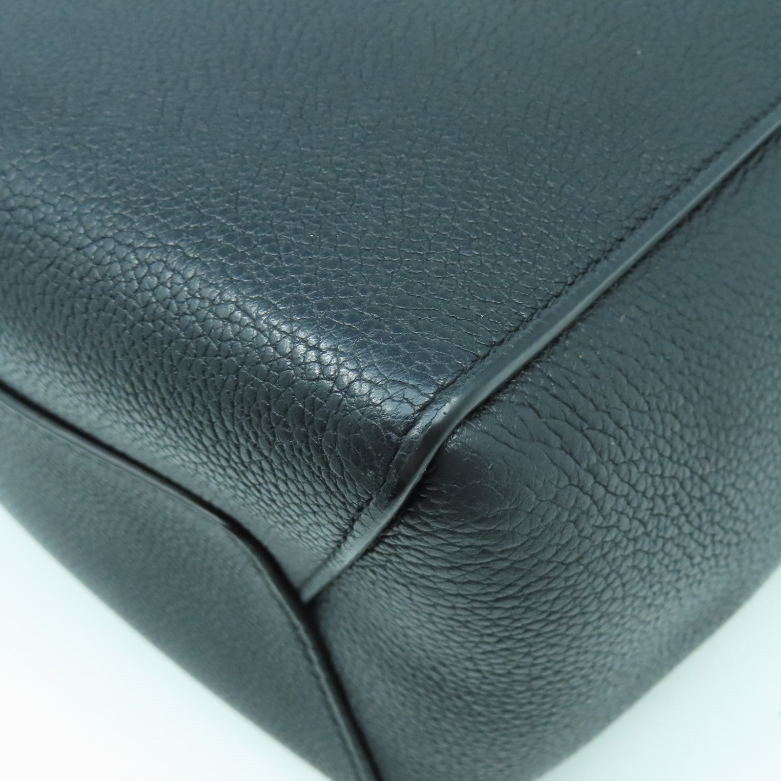 CELINE 牛皮皮革Small Sangle Bucket金扣肩背袋黑色