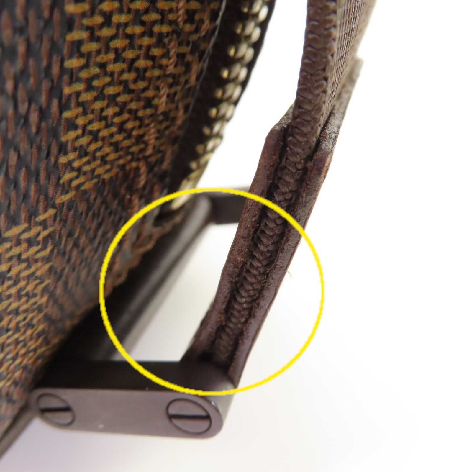 LOUIS VUITTON Damier Olav PM Shoulder Bag金扣肩背袋啡色