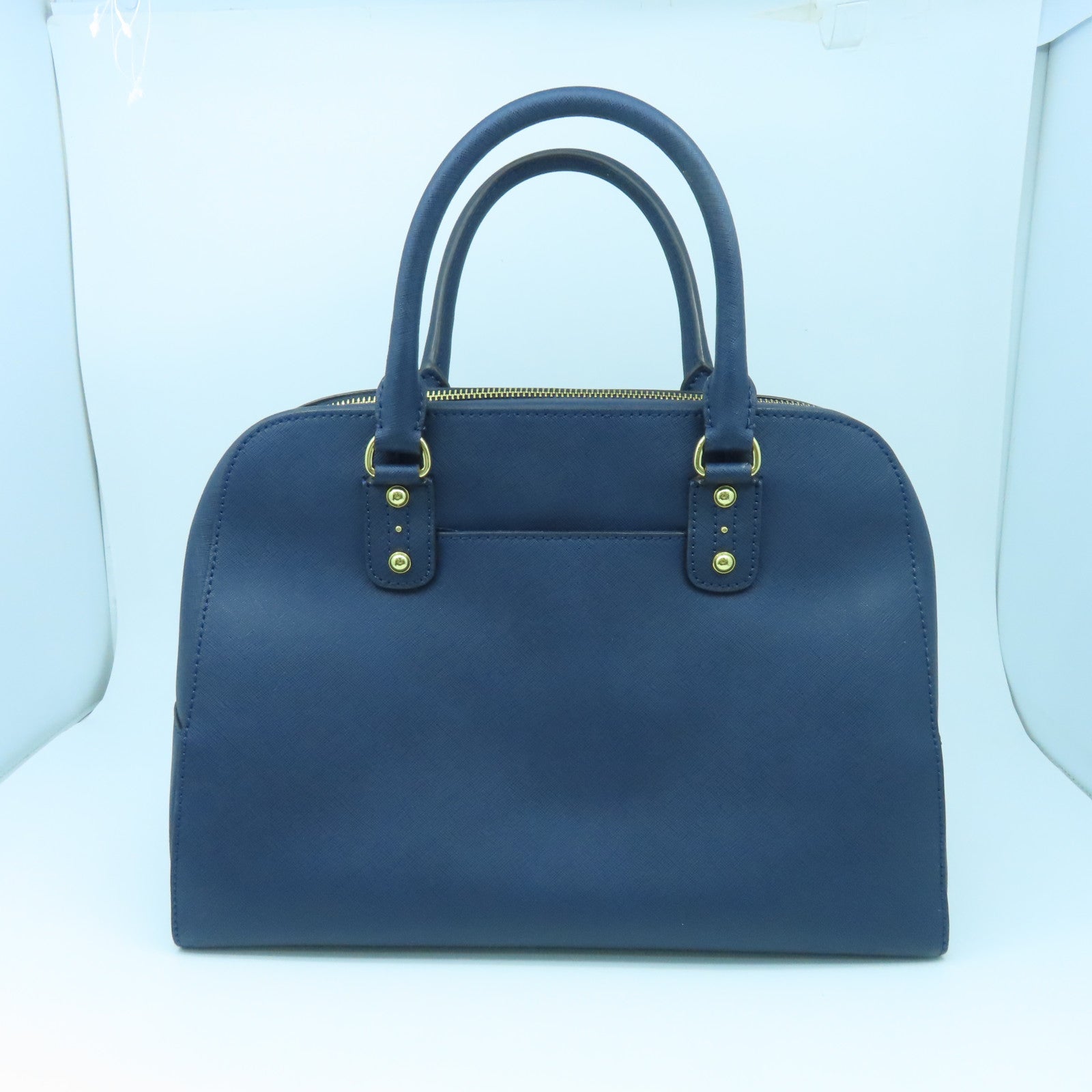 Michael Kors 牛皮皮革2 Way Shoulder金扣手挽肩背兩用袋藍色
