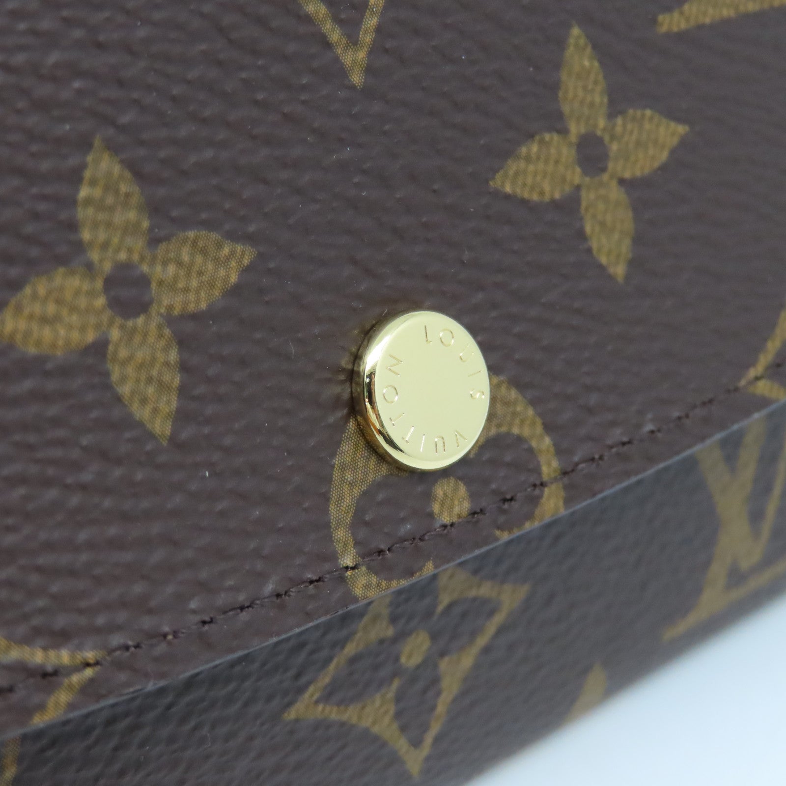 LOUIS VUITTON Monogram Wallet金扣长钱包啡色