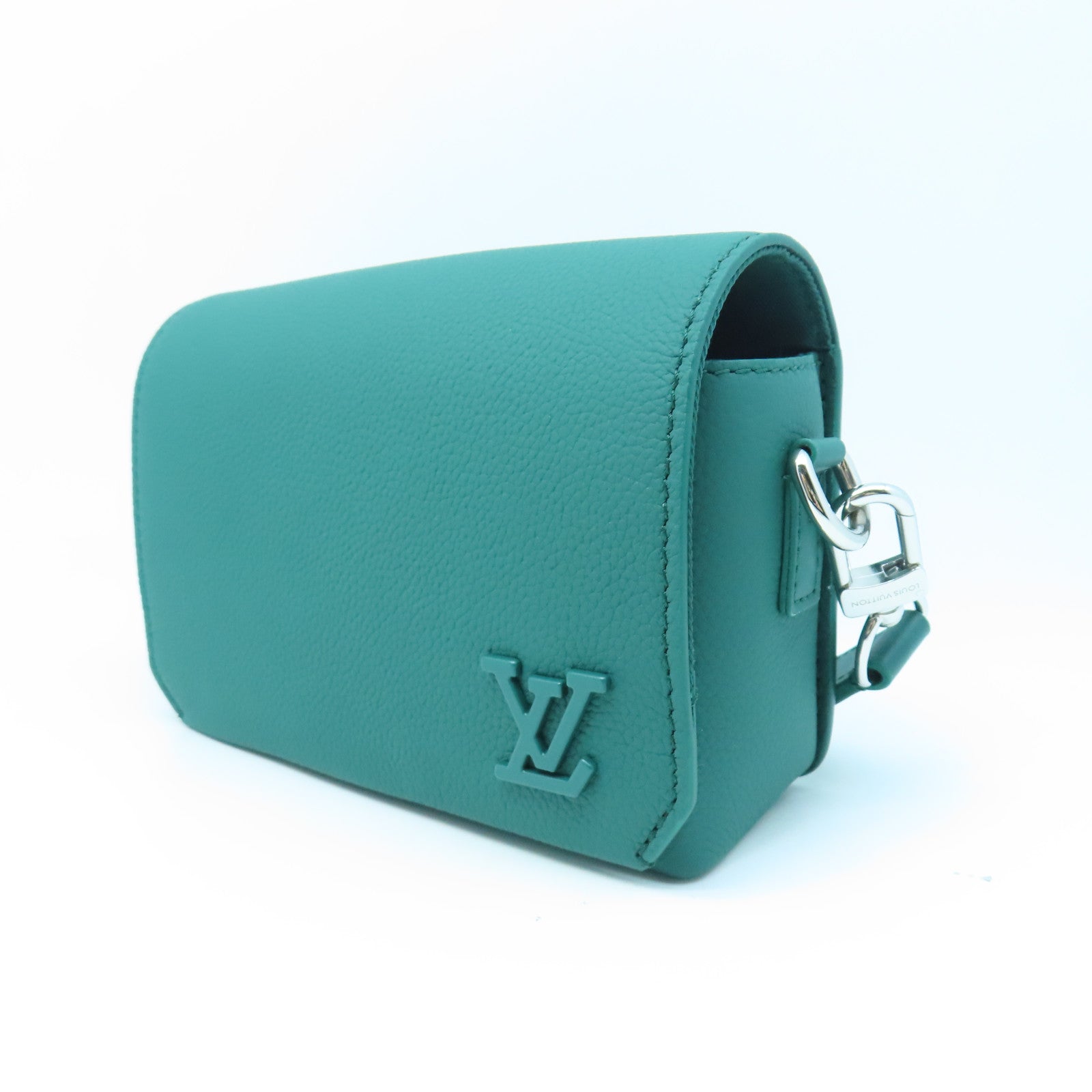 LOUIS VUITTON Aerogram Fastline Silver Buckle Shoulder Bag Green