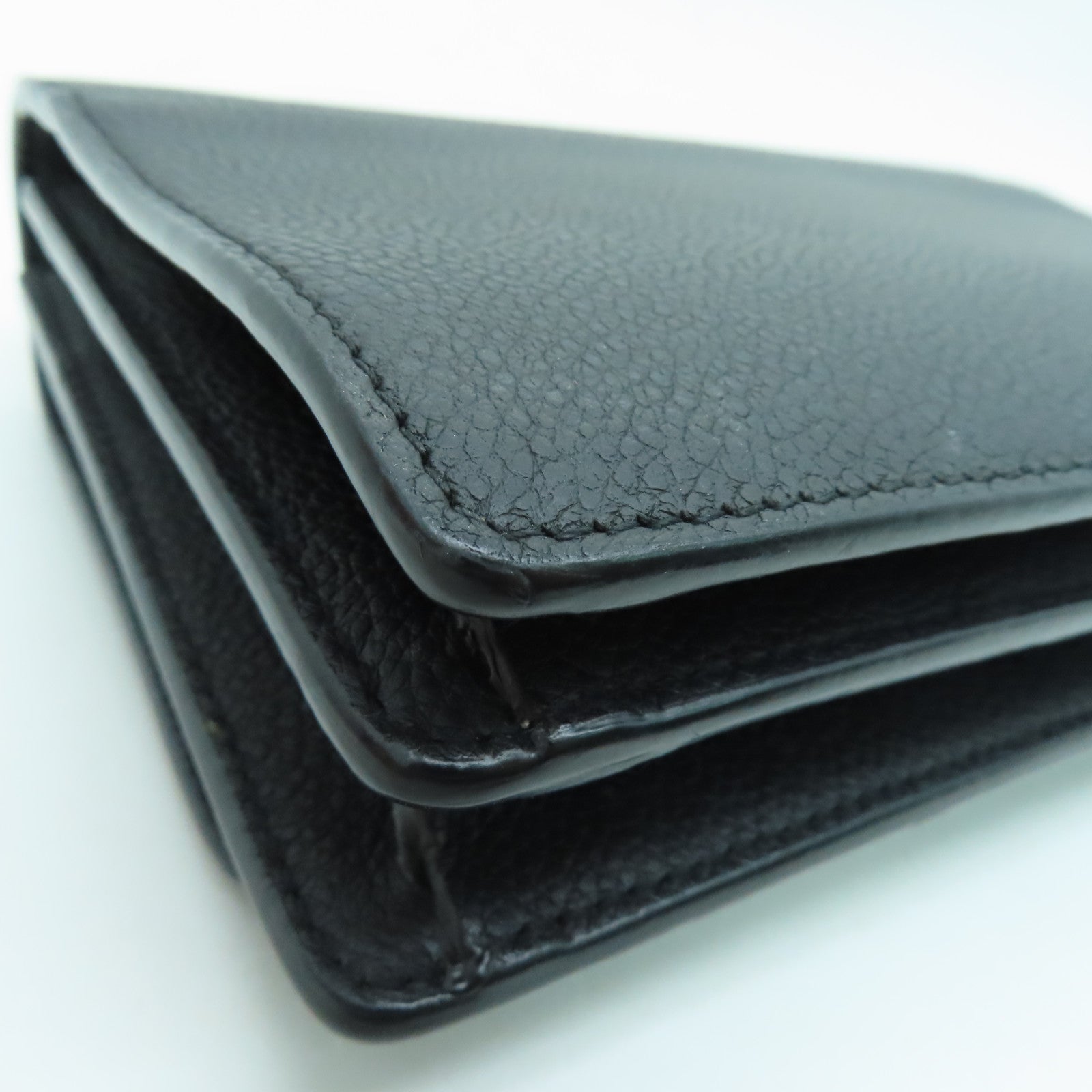 SAINT LAURENT 牛皮皮革Shoulder Bag銀扣肩背袋黑色