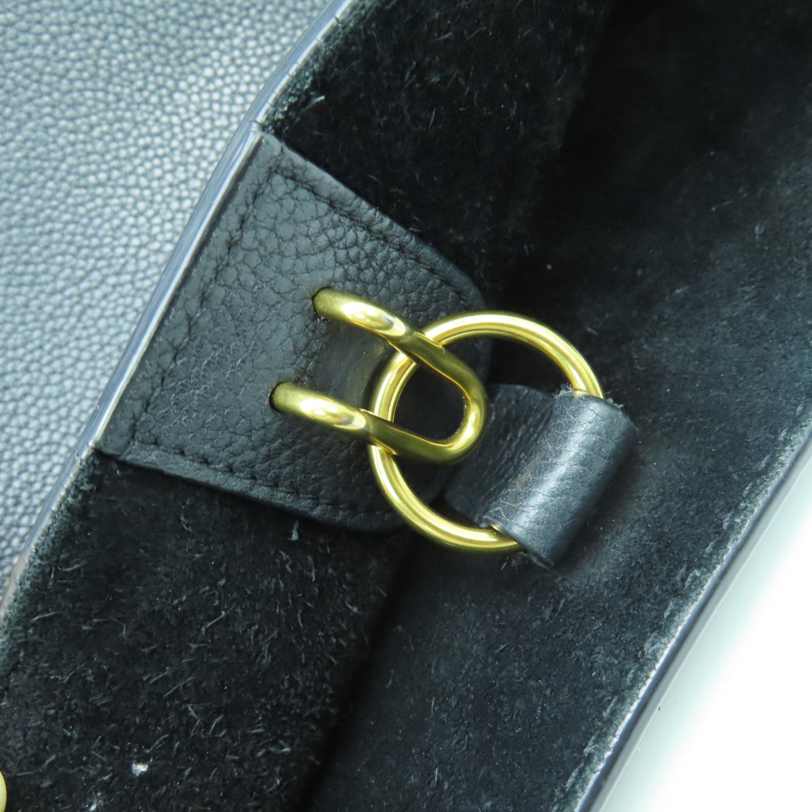 CELINE 牛皮皮革Small Sangle Bucket金扣肩背袋黑色