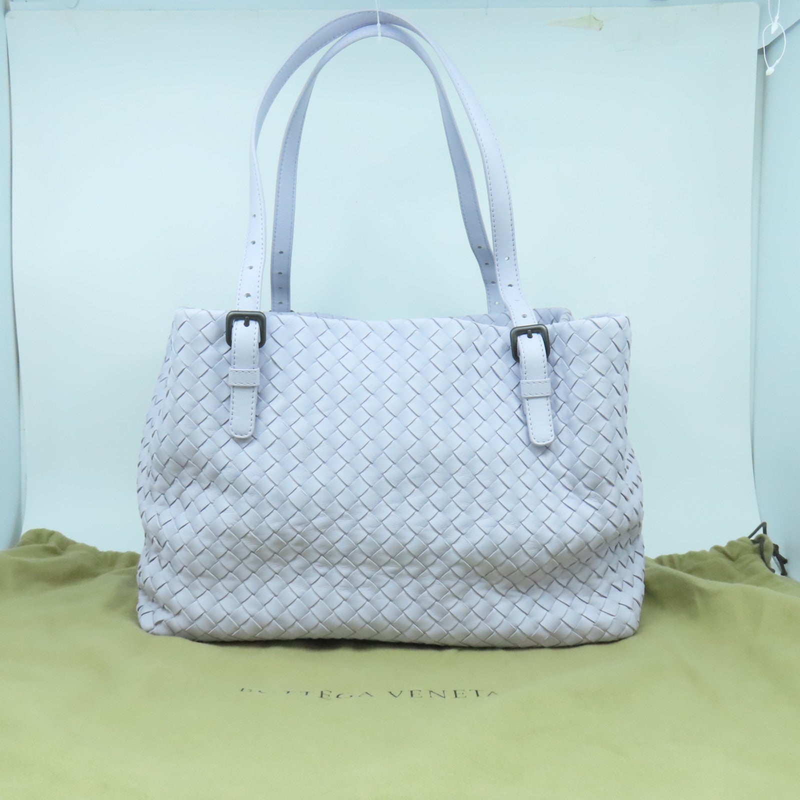 BOTTEGA VENETA 織紋皮革Shoulder Bag肩背袋淺紫色