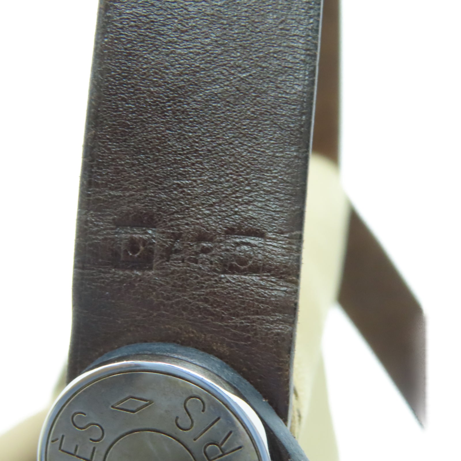 HERMES 帆布Cabag银扣手挽肩背两用袋大象灰色