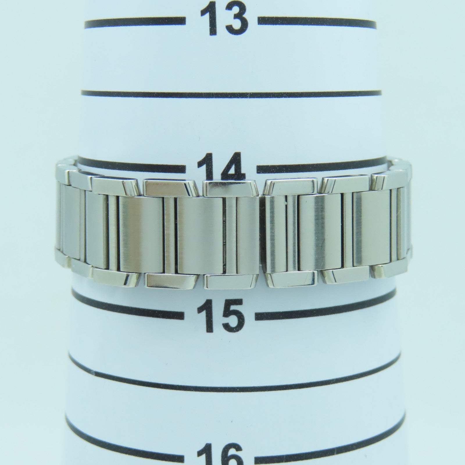 CARTIER Tank Francaise SM不鏽鋼手錶銀色/白色#14.5cm