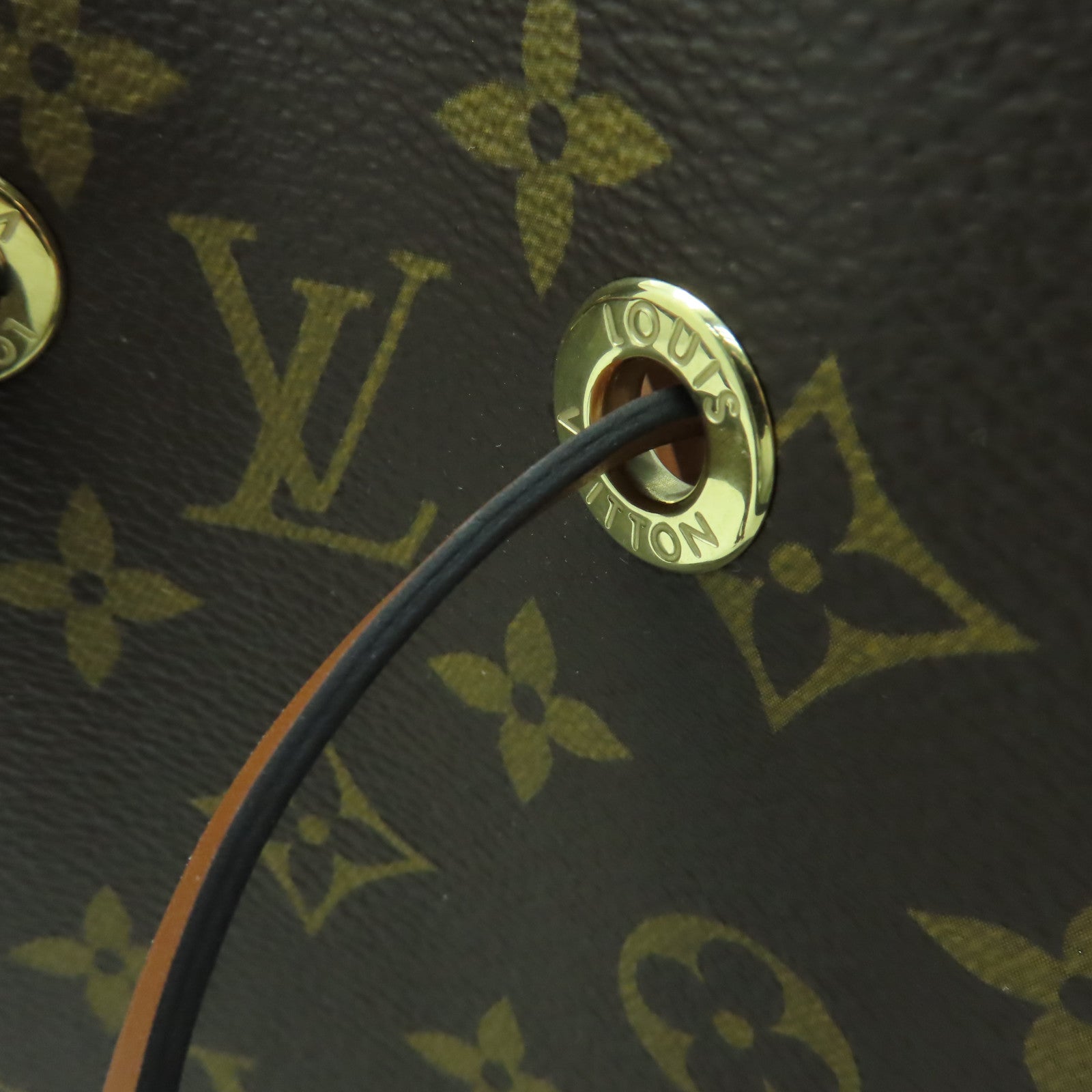 LOUIS VUITTON Monogram NeoNoe MM金扣肩背袋啡色