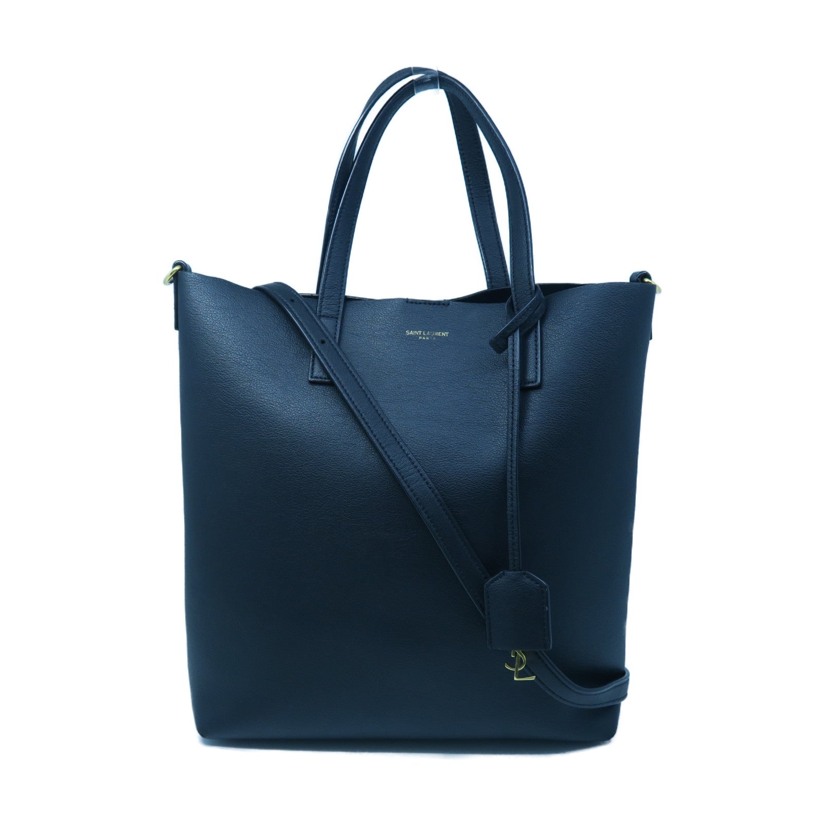 SAINT LAURENT 牛皮皮革2 Way Shoulder金扣手挽肩背兩用袋黑色