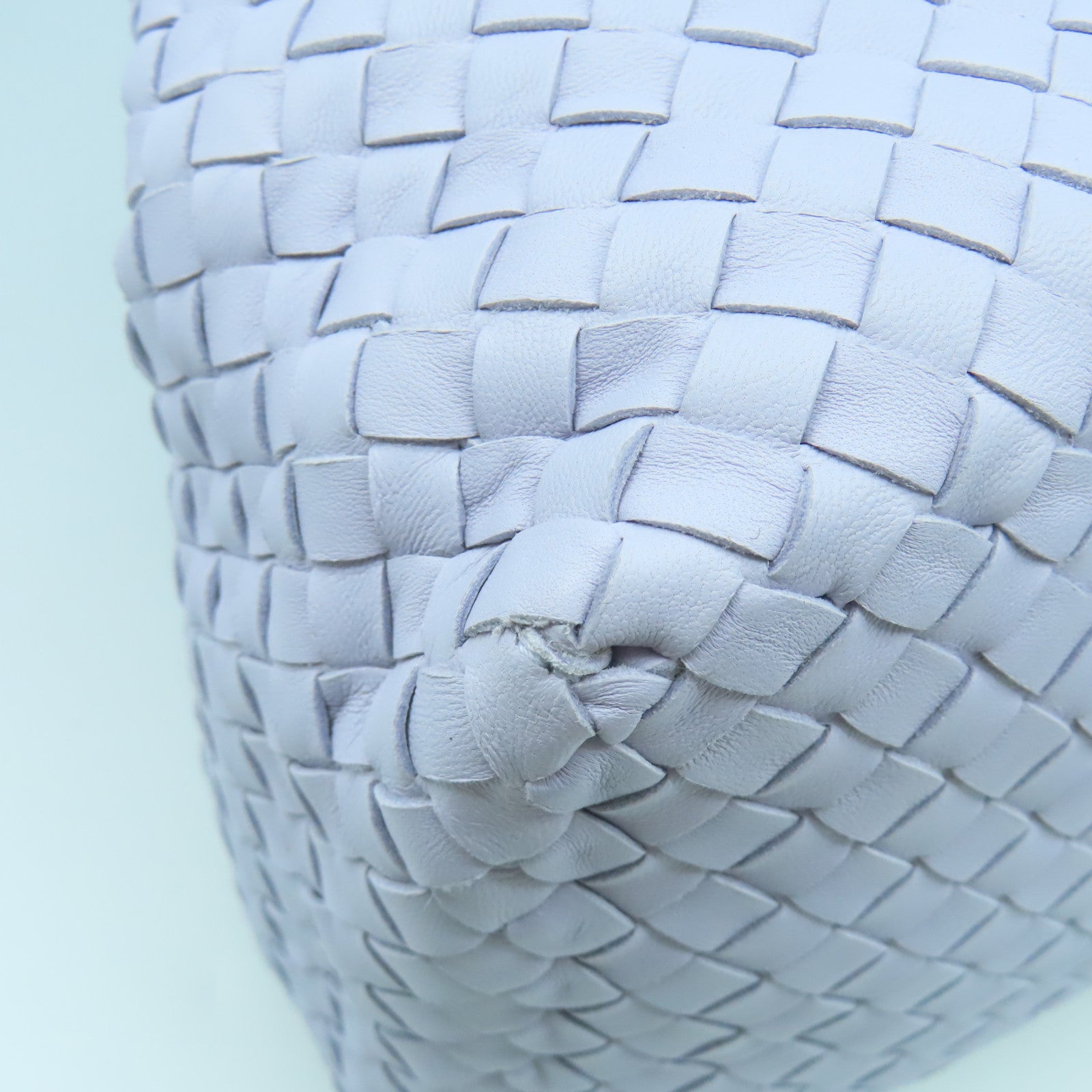 BOTTEGA VENETA 織紋皮革Shoulder Bag肩背袋淺紫色