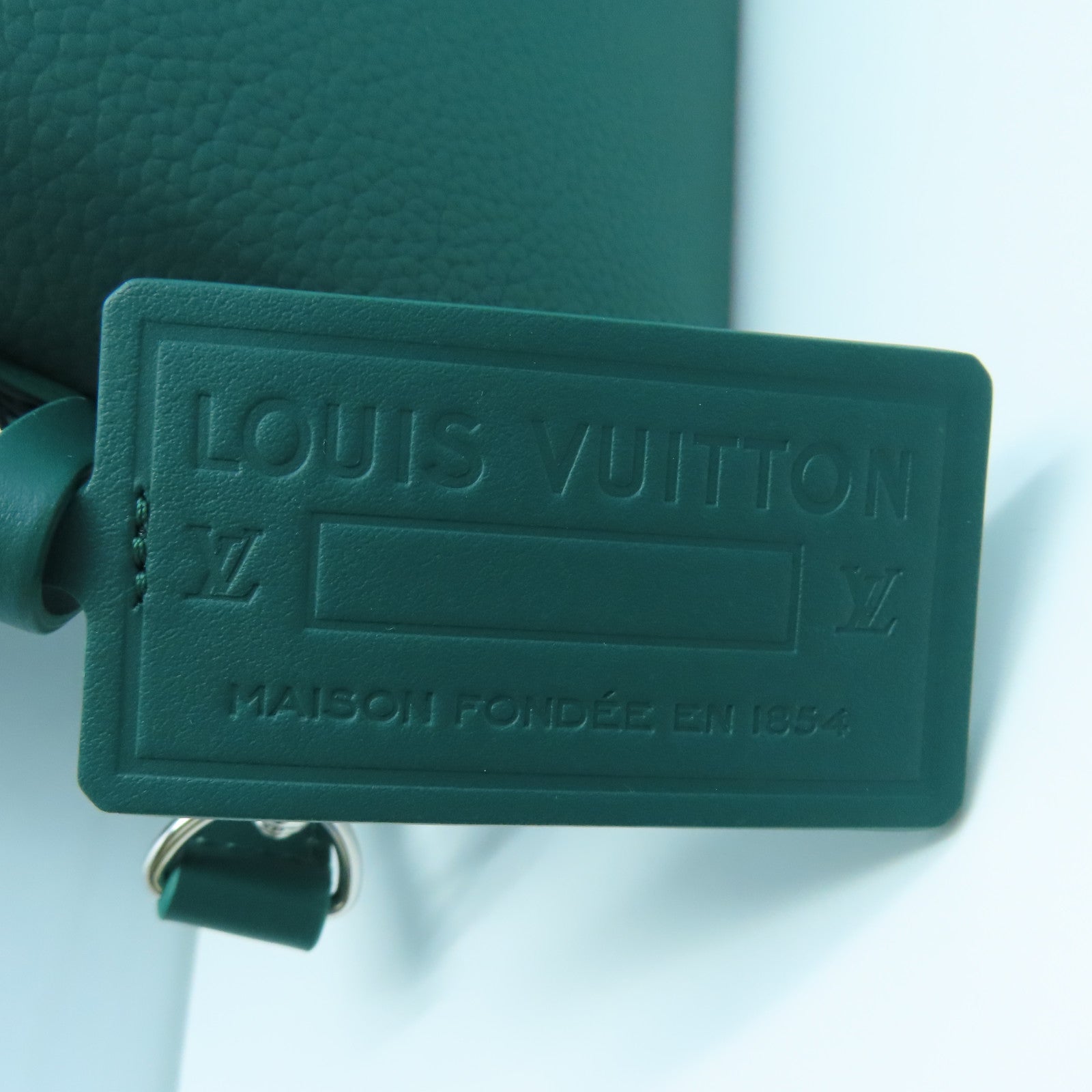 LOUIS VUITTON Aerogram Fastline Silver Buckle Shoulder Bag Green