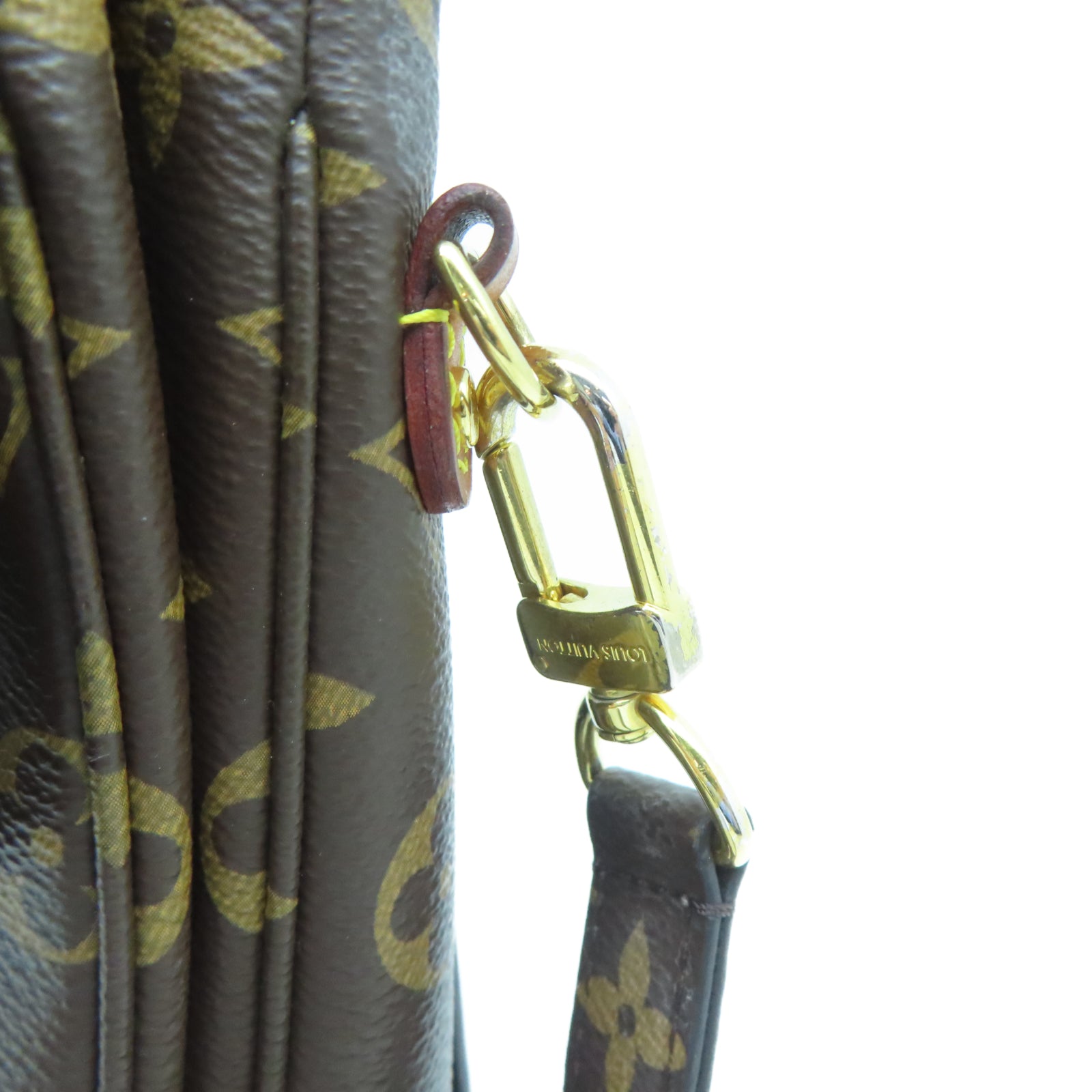 LOUIS VUITTON Monogram Pochette Metis金扣手挽肩背兩用袋棕色