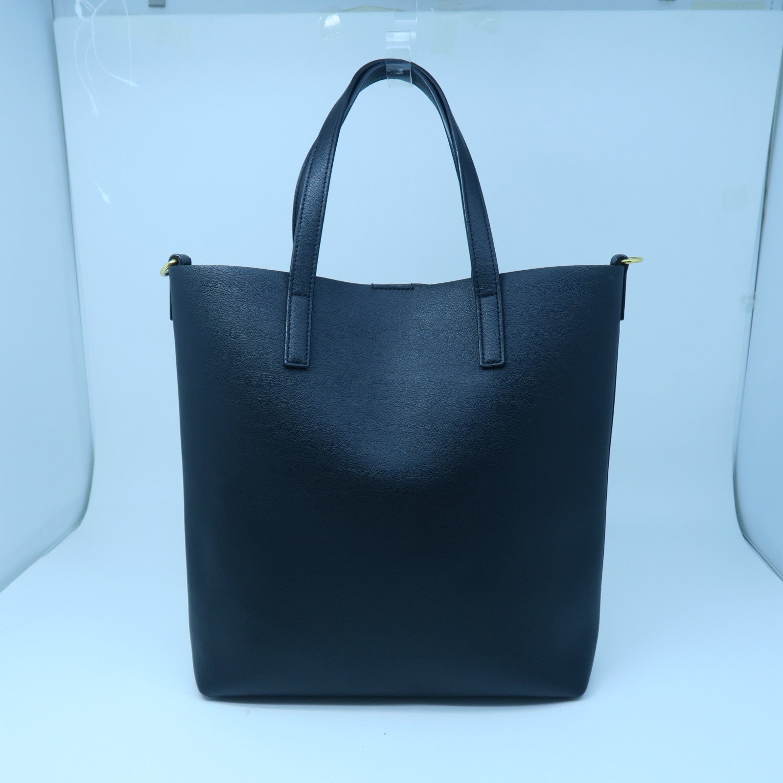 SAINT LAURENT 牛皮皮革2 Way Shoulder金扣手挽肩背兩用袋黑色
