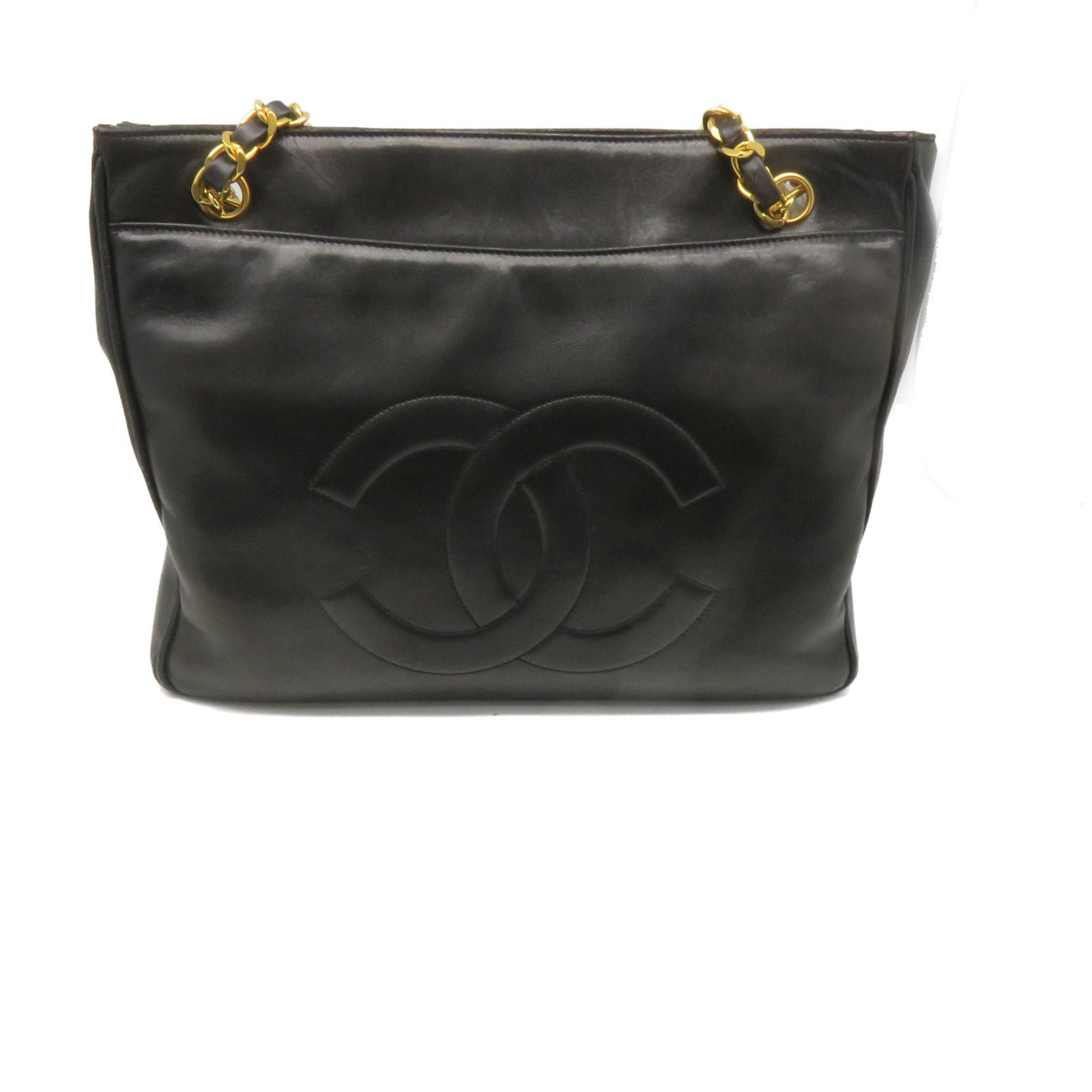 CHANEL 【激減優惠】羊皮皮革Chain Shoulder Bag金扣鏈帶肩背袋黑色