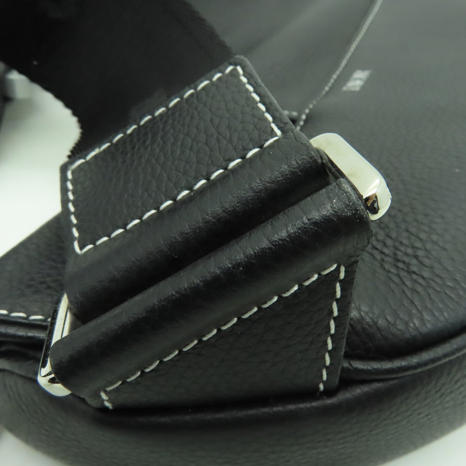 Dior 牛皮皮革Saddle銀扣肩背袋黑色