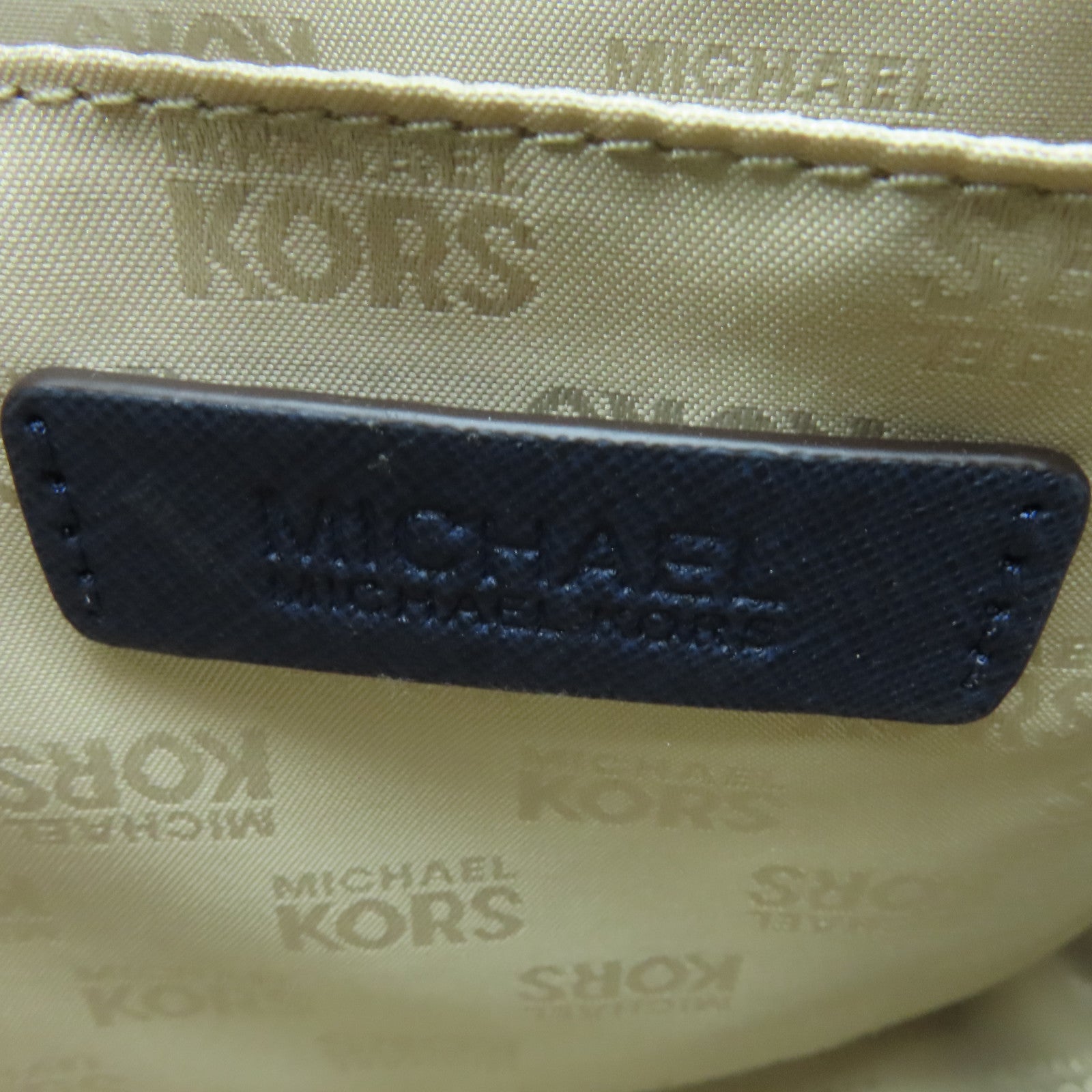 Michael Kors 牛皮皮革2 Way Shoulder金扣手挽肩背兩用袋藍色