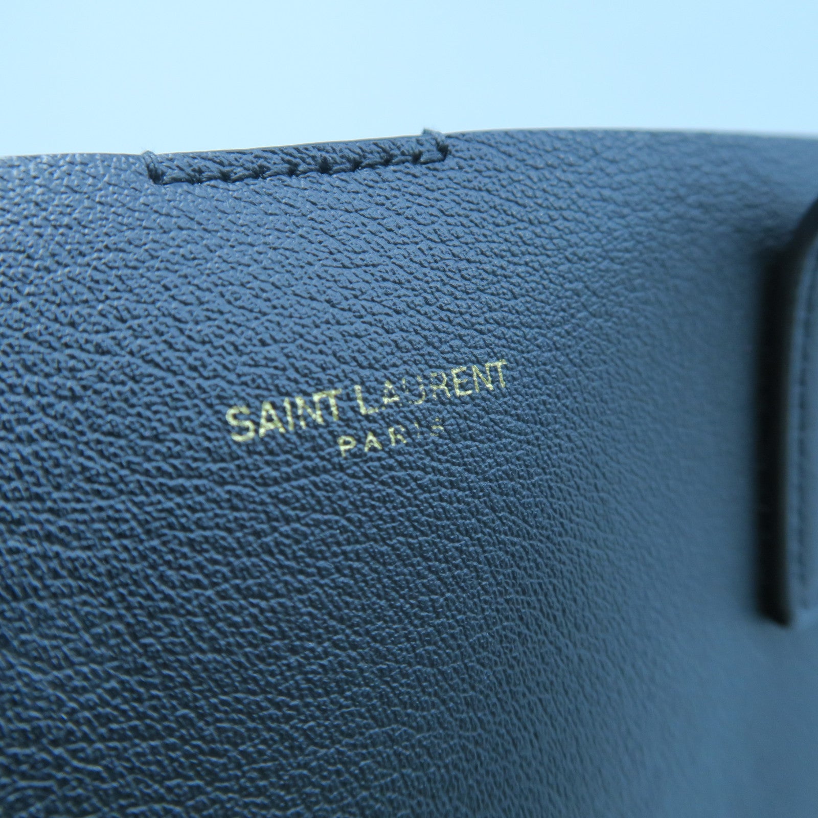 SAINT LAURENT 牛皮皮革2 Way Shoulder金扣手挽肩背兩用袋黑色