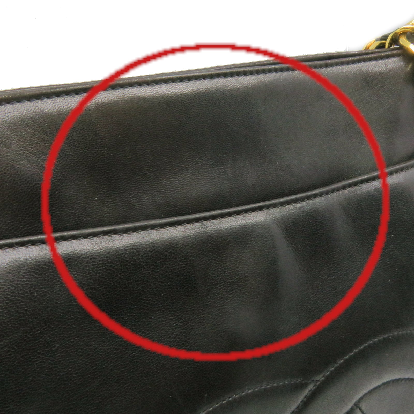 CHANEL 【激減優惠】羊皮皮革Chain Shoulder Bag金扣鏈帶肩背袋黑色