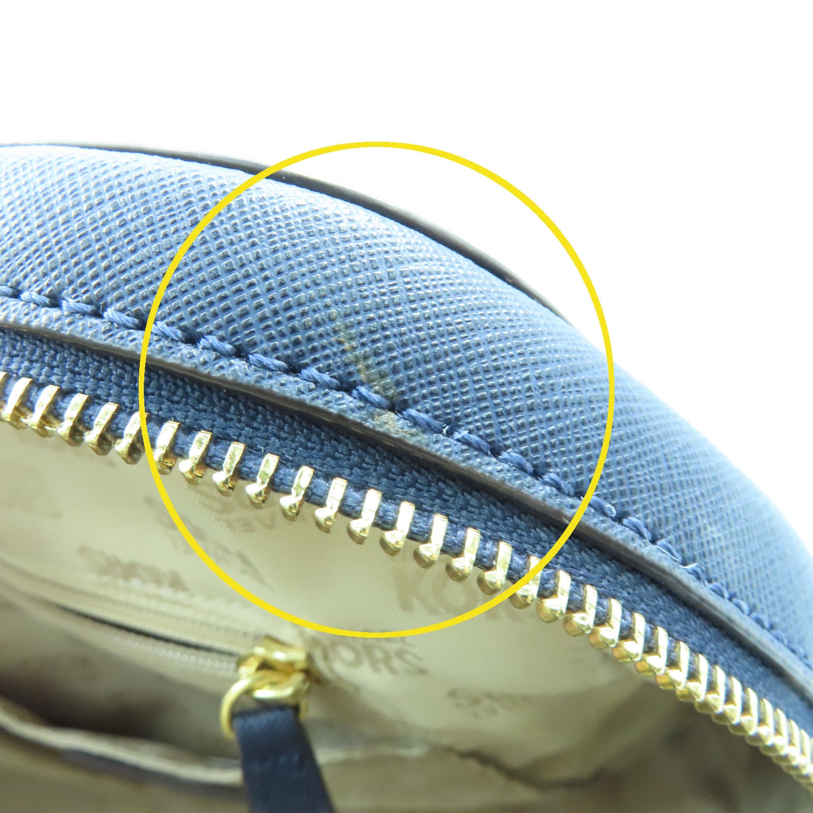 Michael Kors 牛皮皮革2 Way Shoulder金扣手挽肩背兩用袋藍色