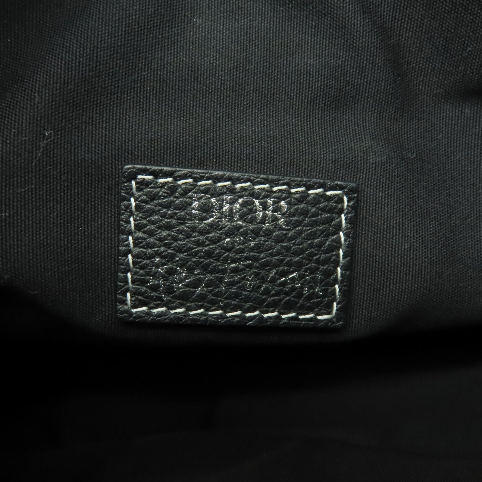 Dior 牛皮皮革Saddle銀扣肩背袋黑色