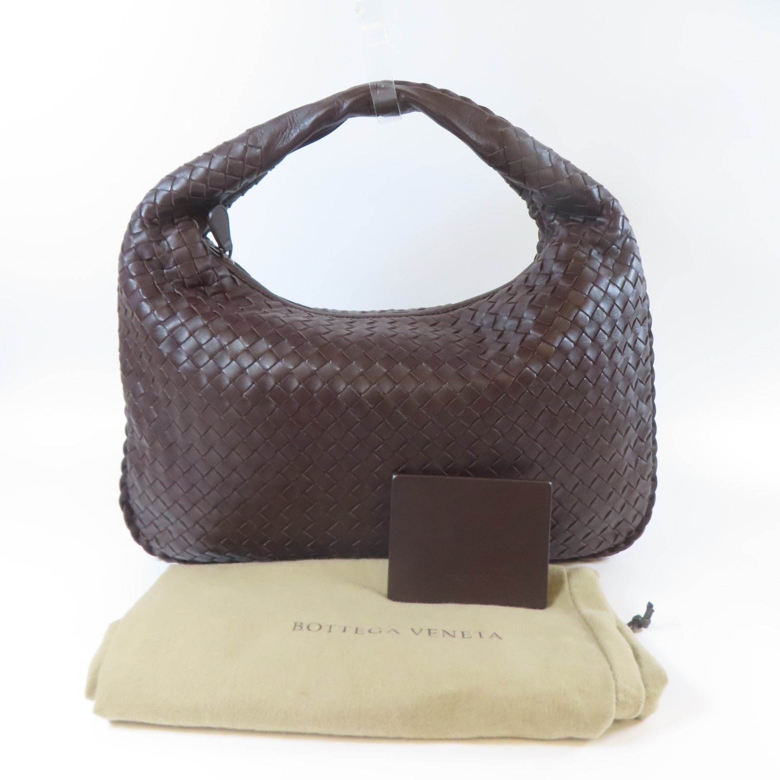 BOTTEGA VENETA 織紋皮革Shoulder Bag手挽袋啡色