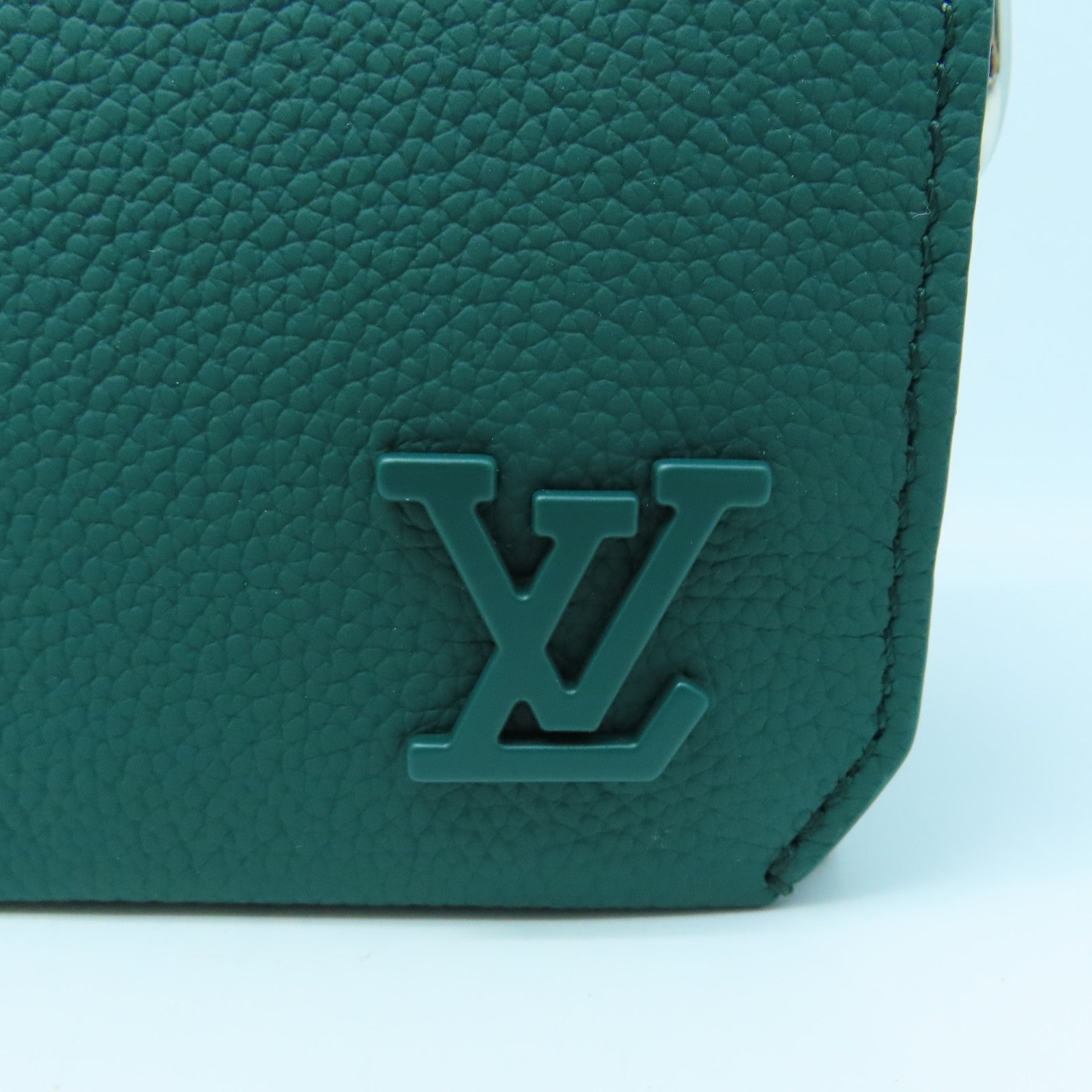 LOUIS VUITTON Aerogram Fastline Silver Buckle Shoulder Bag Green