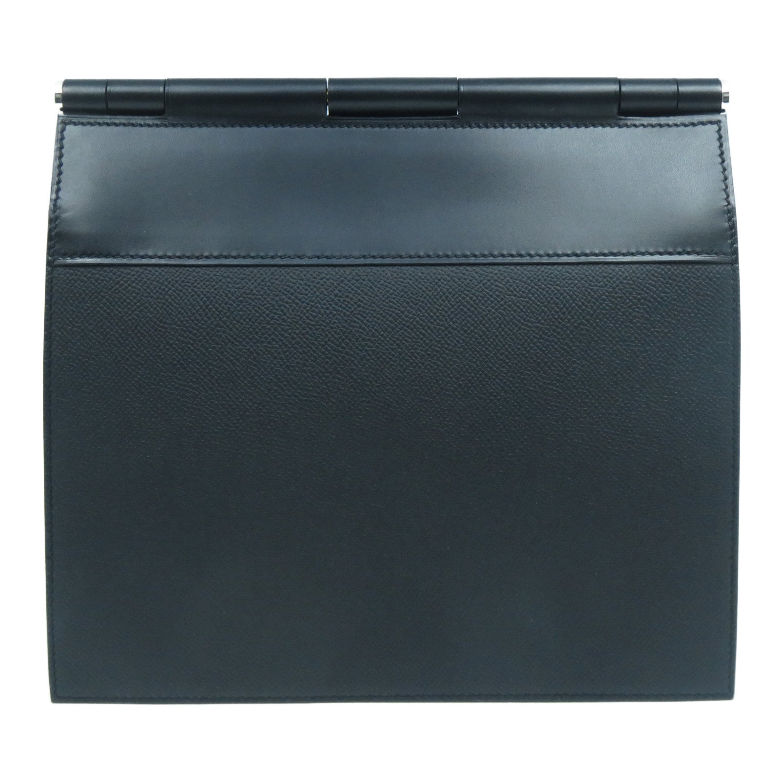 HERMES Swift皮革Sacabar 24銀扣肩背袋Noir黑色