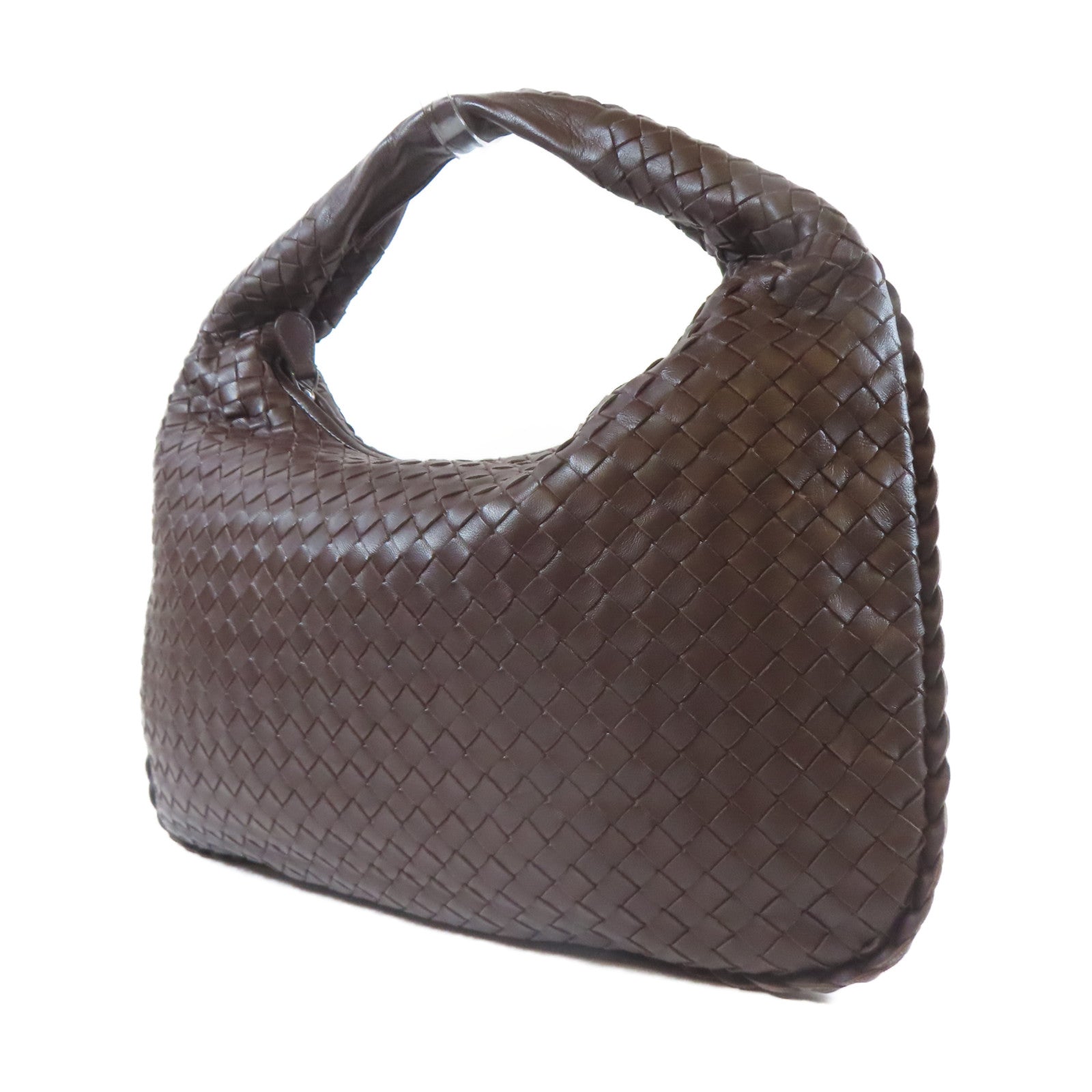 BOTTEGA VENETA 織紋皮革Shoulder Bag手挽袋啡色