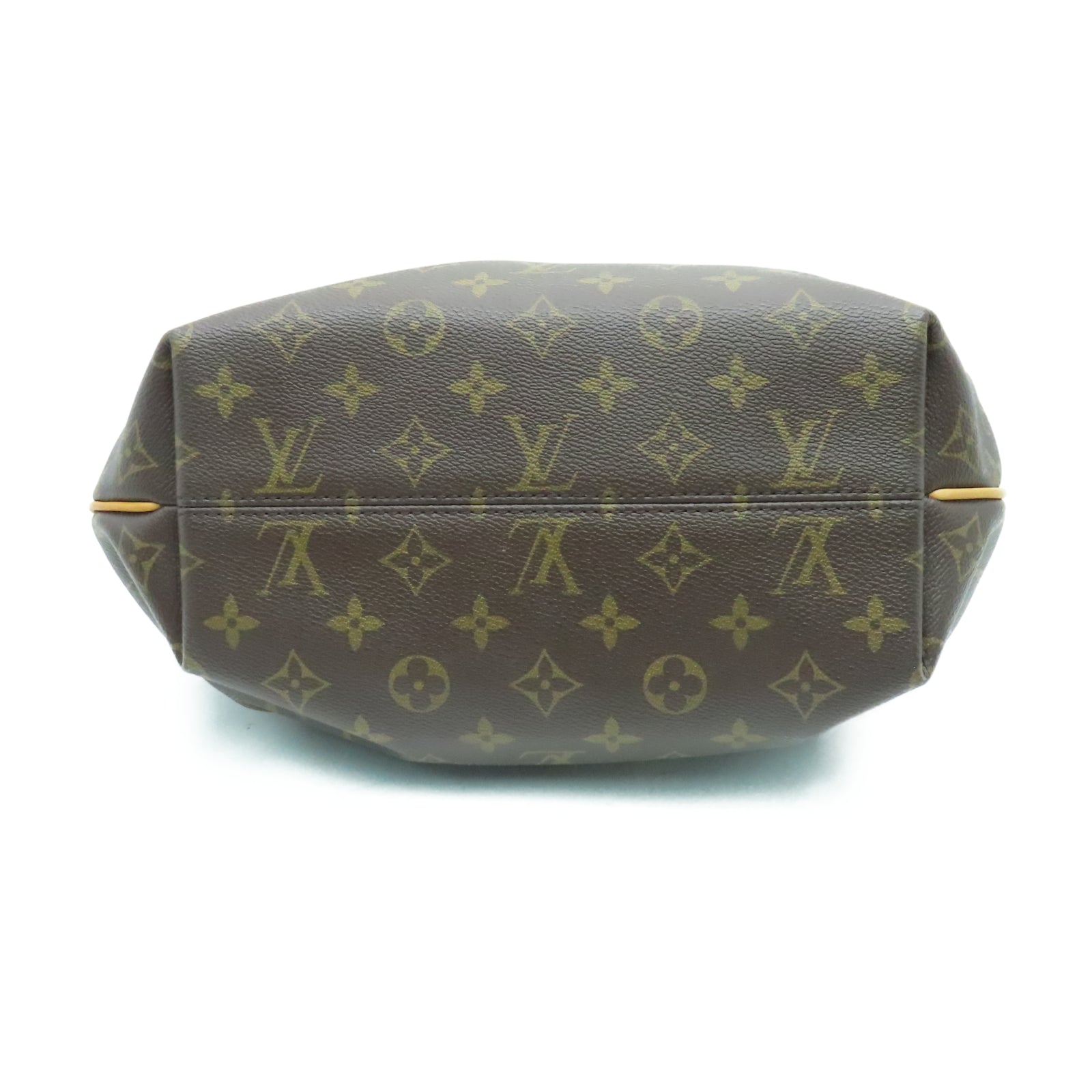 LOUIS VUITTON Monogram Turenne PM gold buckle handle shoulder bag brown