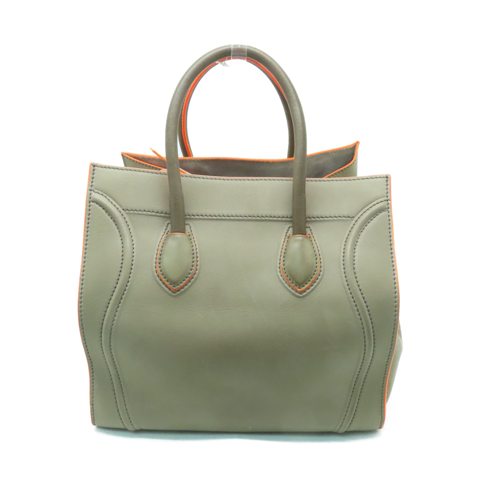 CELINE 牛皮皮革Luggage Phantom手挽袋米色