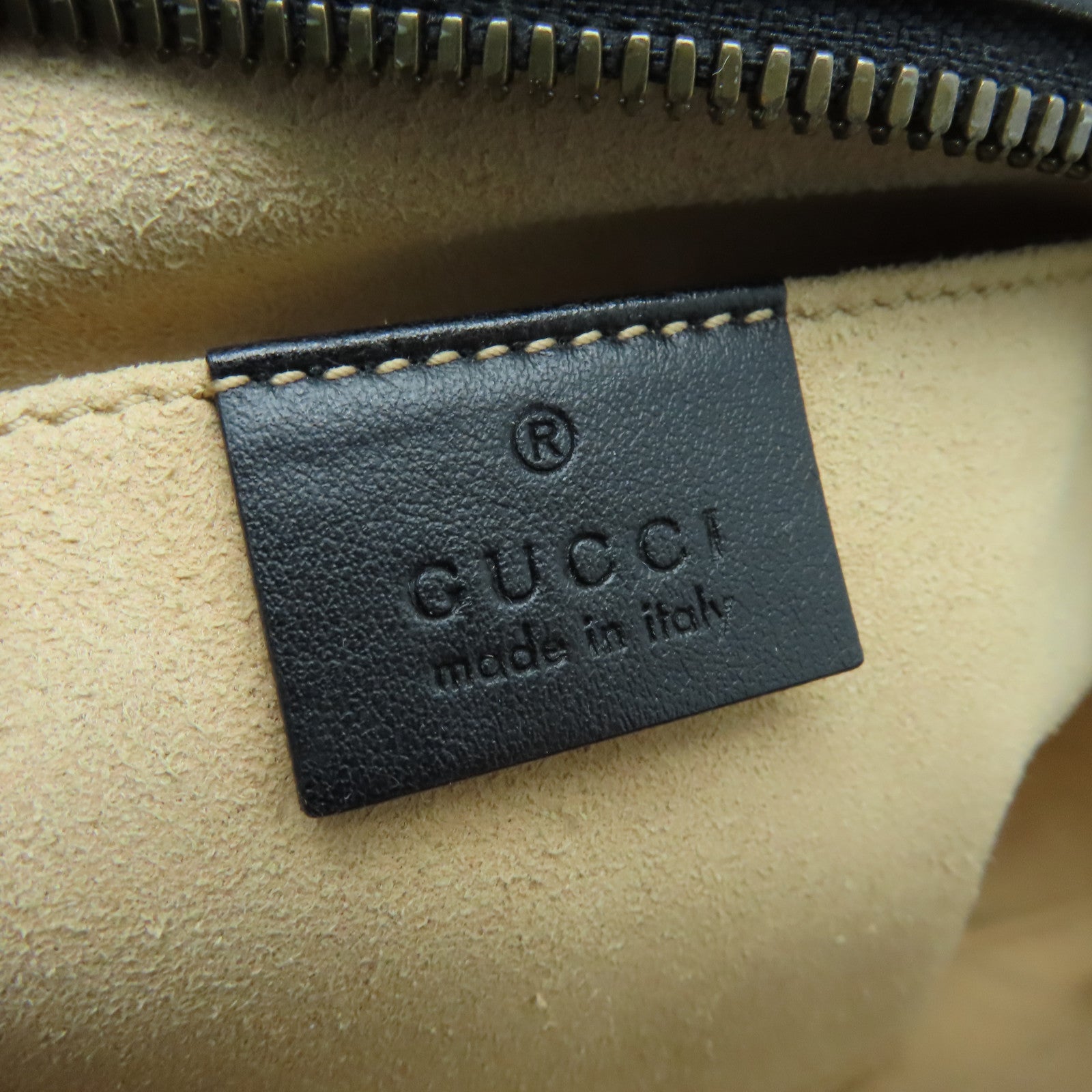 GUCCI Calfskin Leather GG Marmont Gold Buckle Shoulder Bag Black