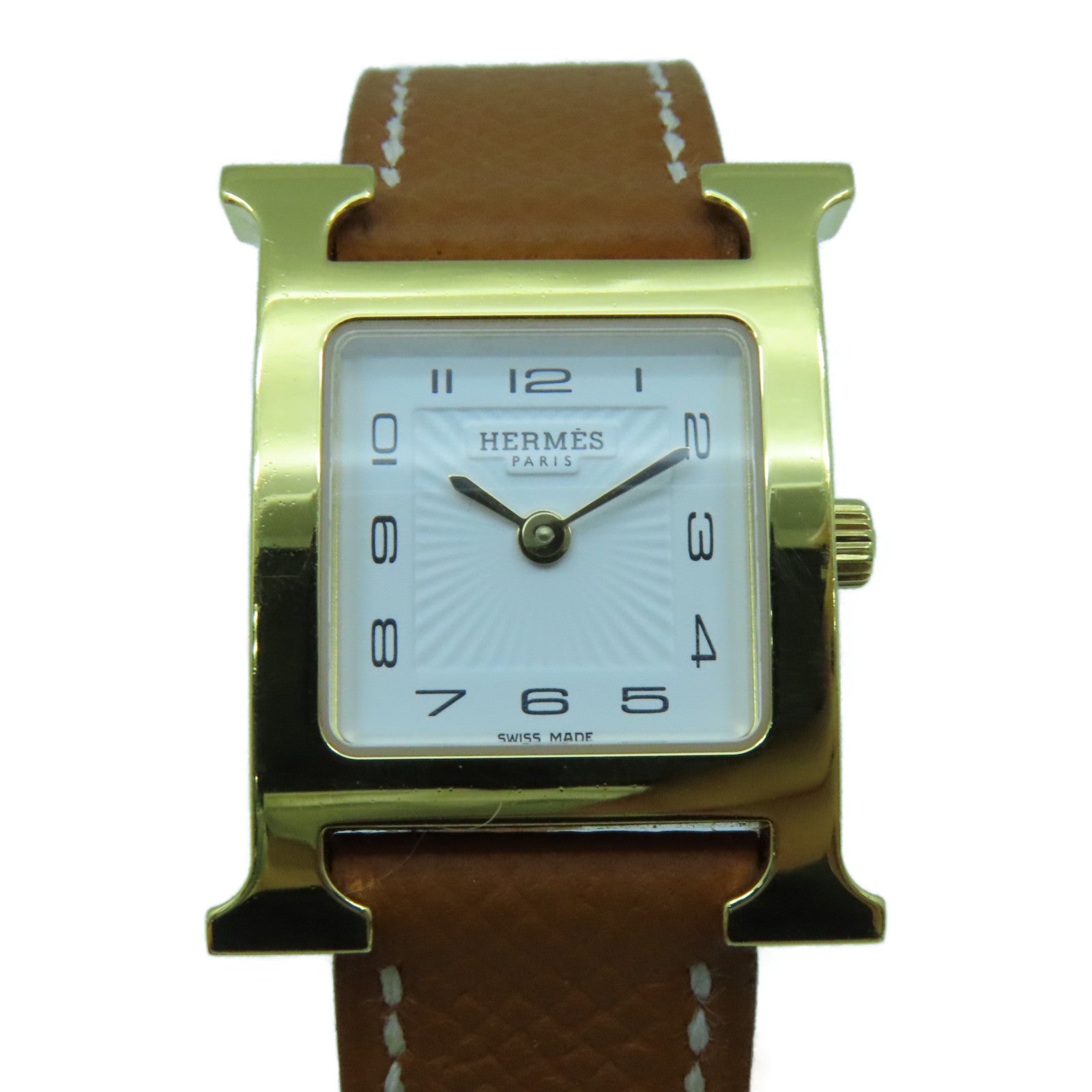 HERMES Heure H不鏽鋼石英機芯白色