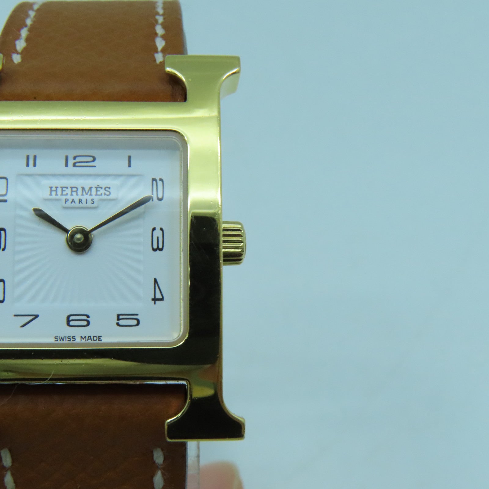 HERMES Heure H不鏽鋼石英機芯白色