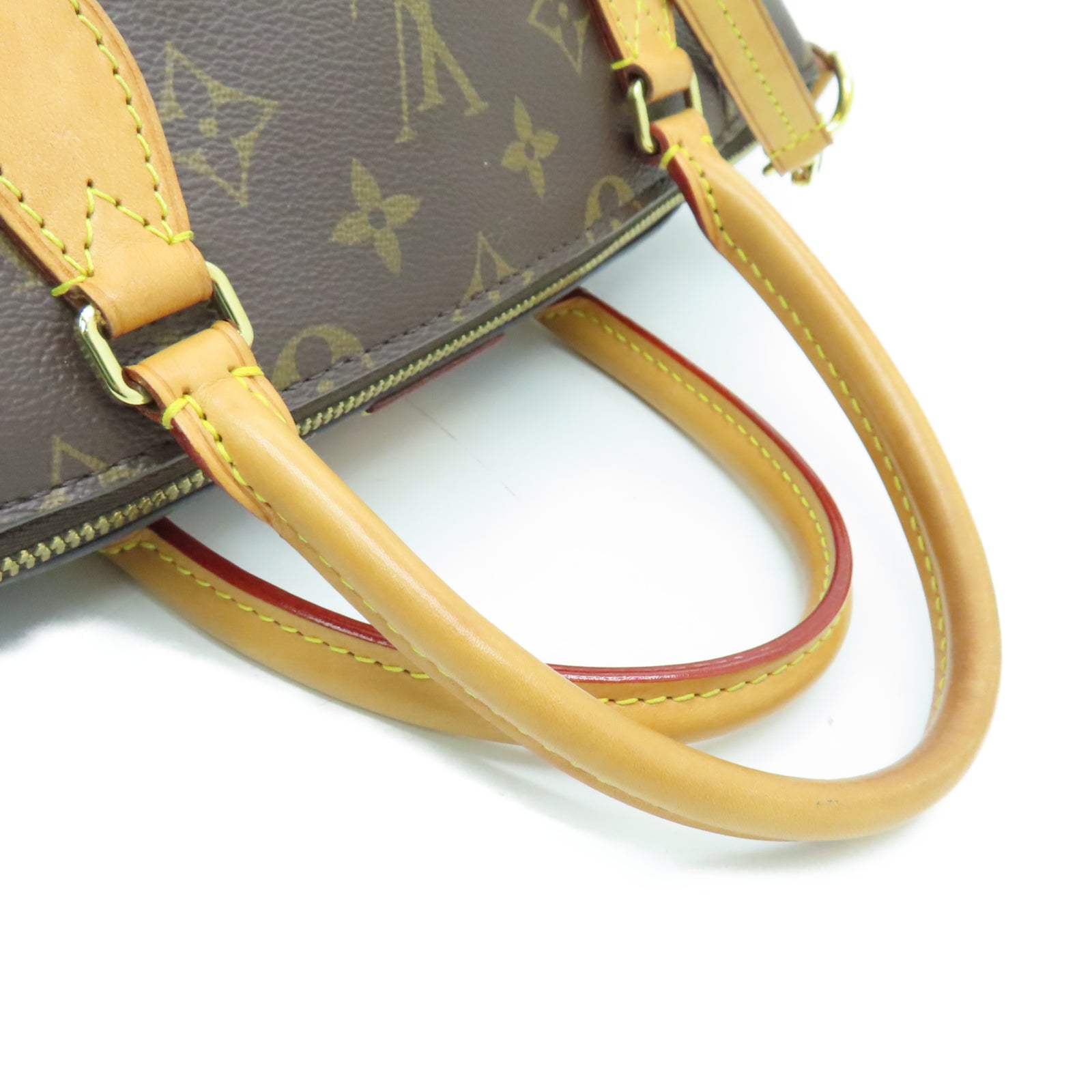LOUIS VUITTON Monogram Turenne PM gold buckle handle shoulder bag brown