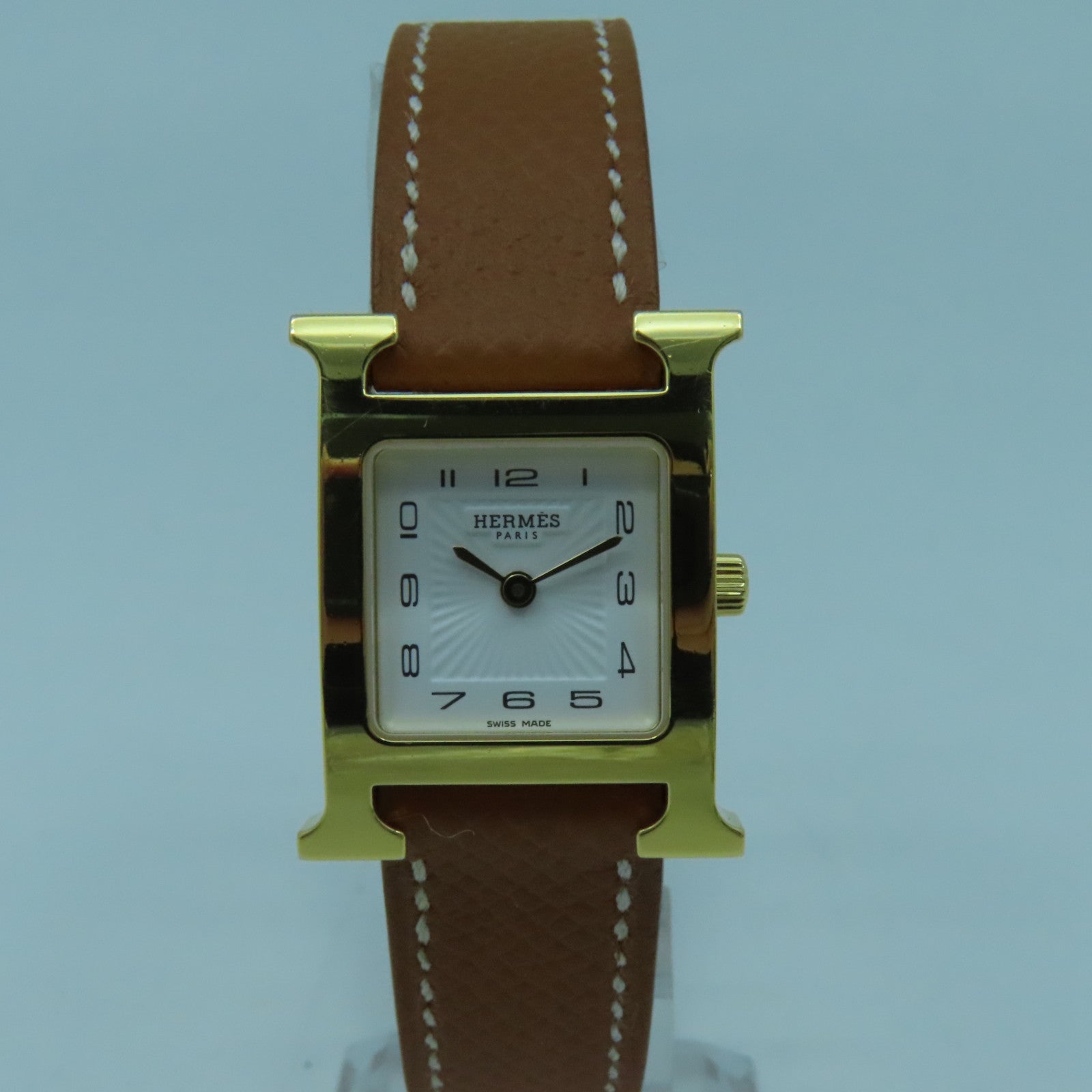 HERMES Heure H不鏽鋼石英機芯白色