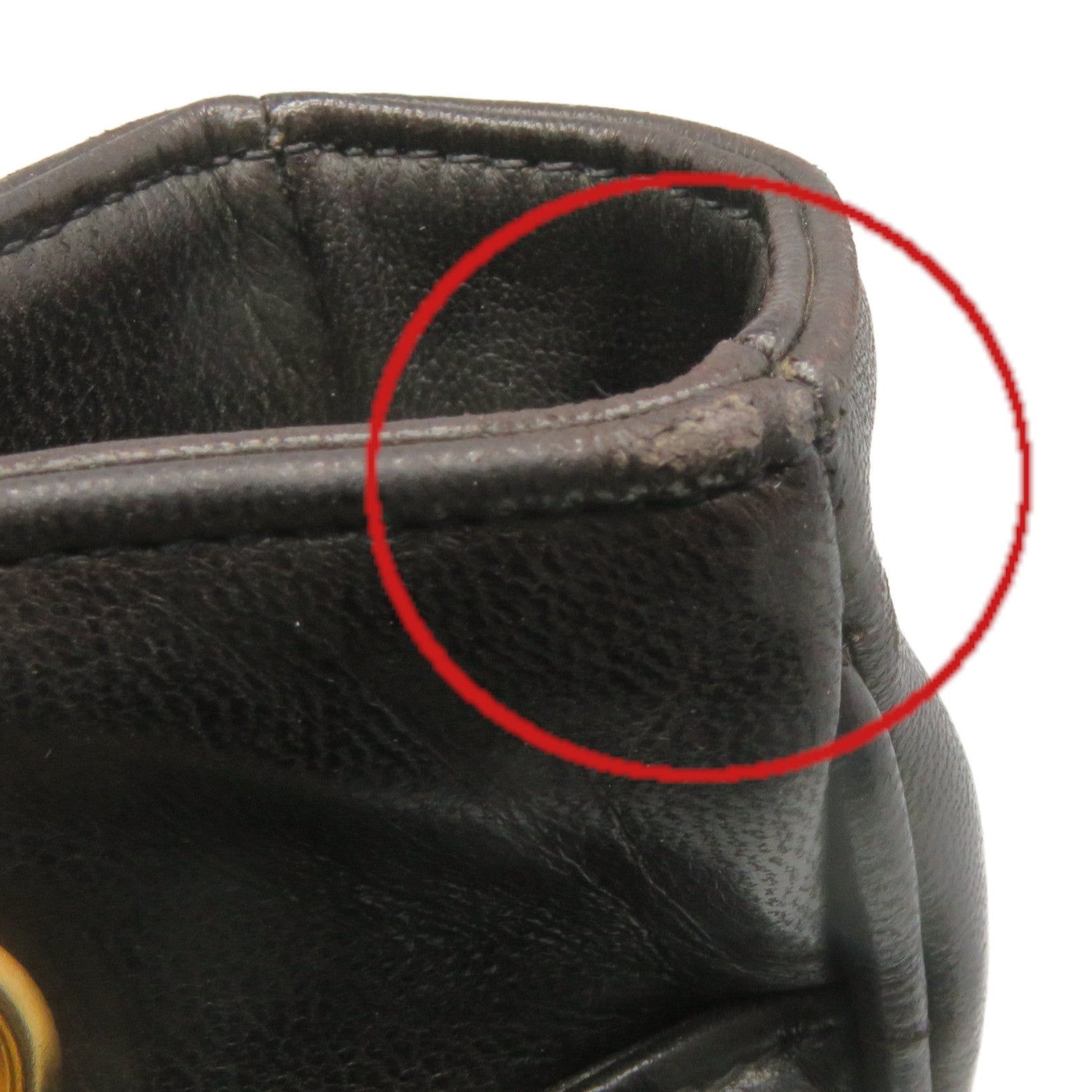 CHANEL 【激減優惠】羊皮皮革Chain Shoulder Bag金扣鏈帶肩背袋黑色